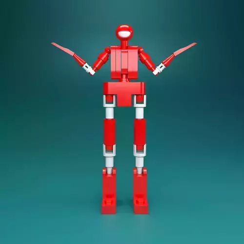 lego man Low-poly 3D model lego man Low-poly 3D model
