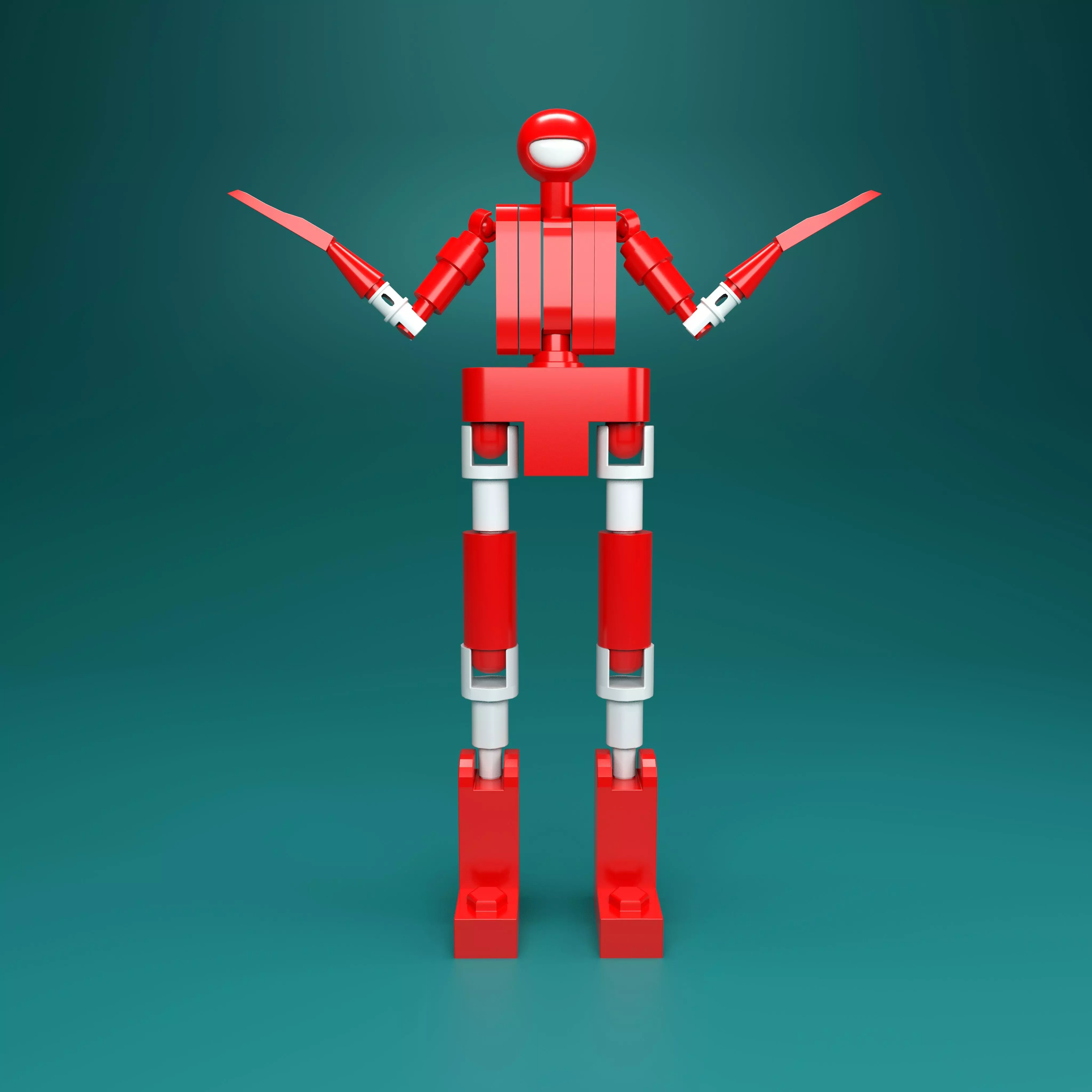 lego man Low-poly 3D model_0