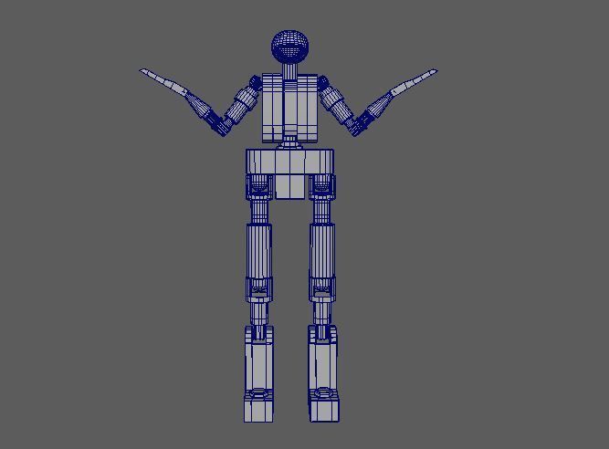 lego man Low-poly 3D model_8