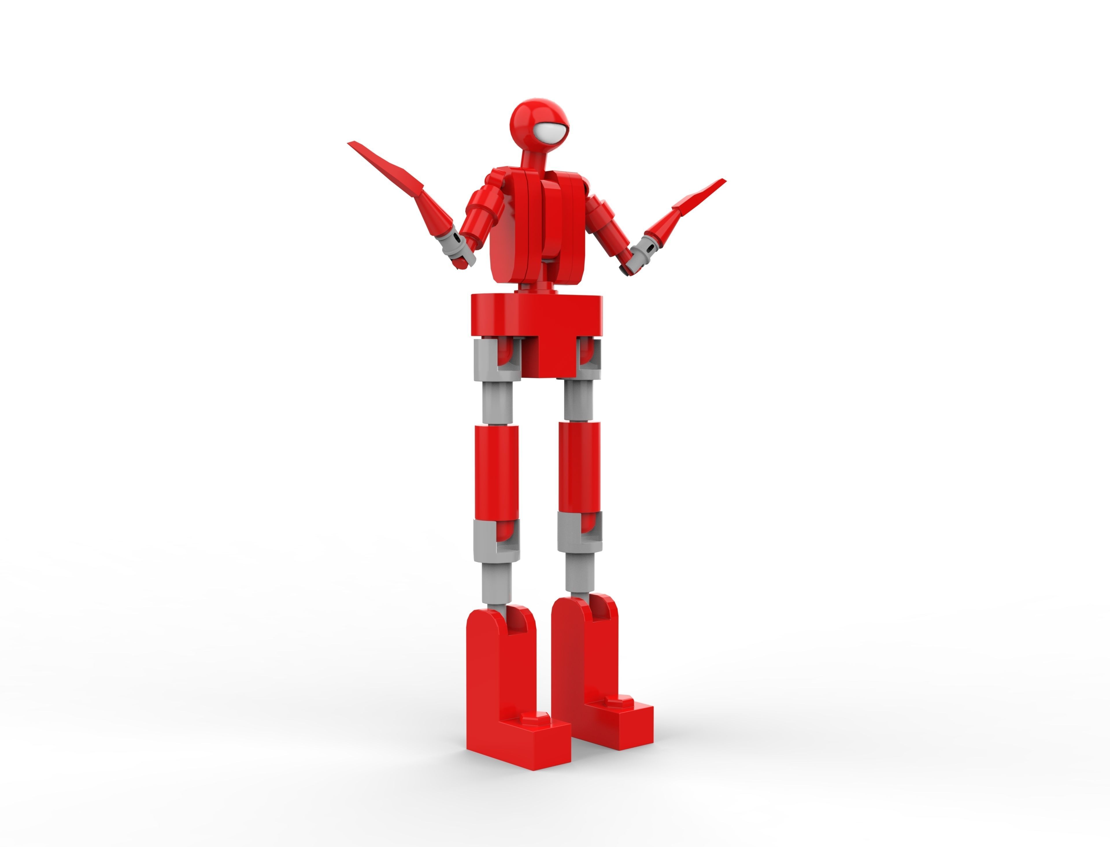 lego man Low-poly 3D model_5