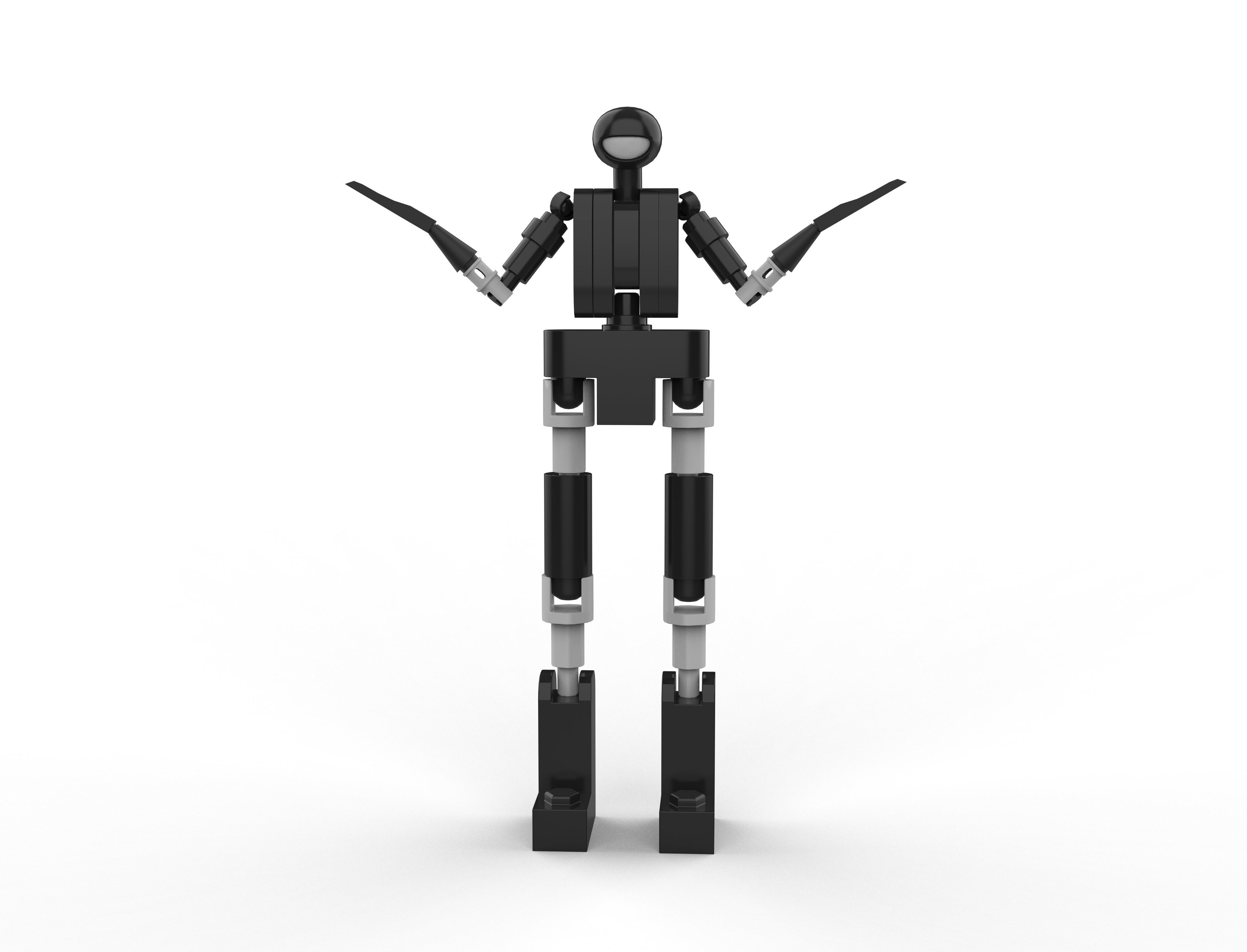lego man Low-poly 3D model_4