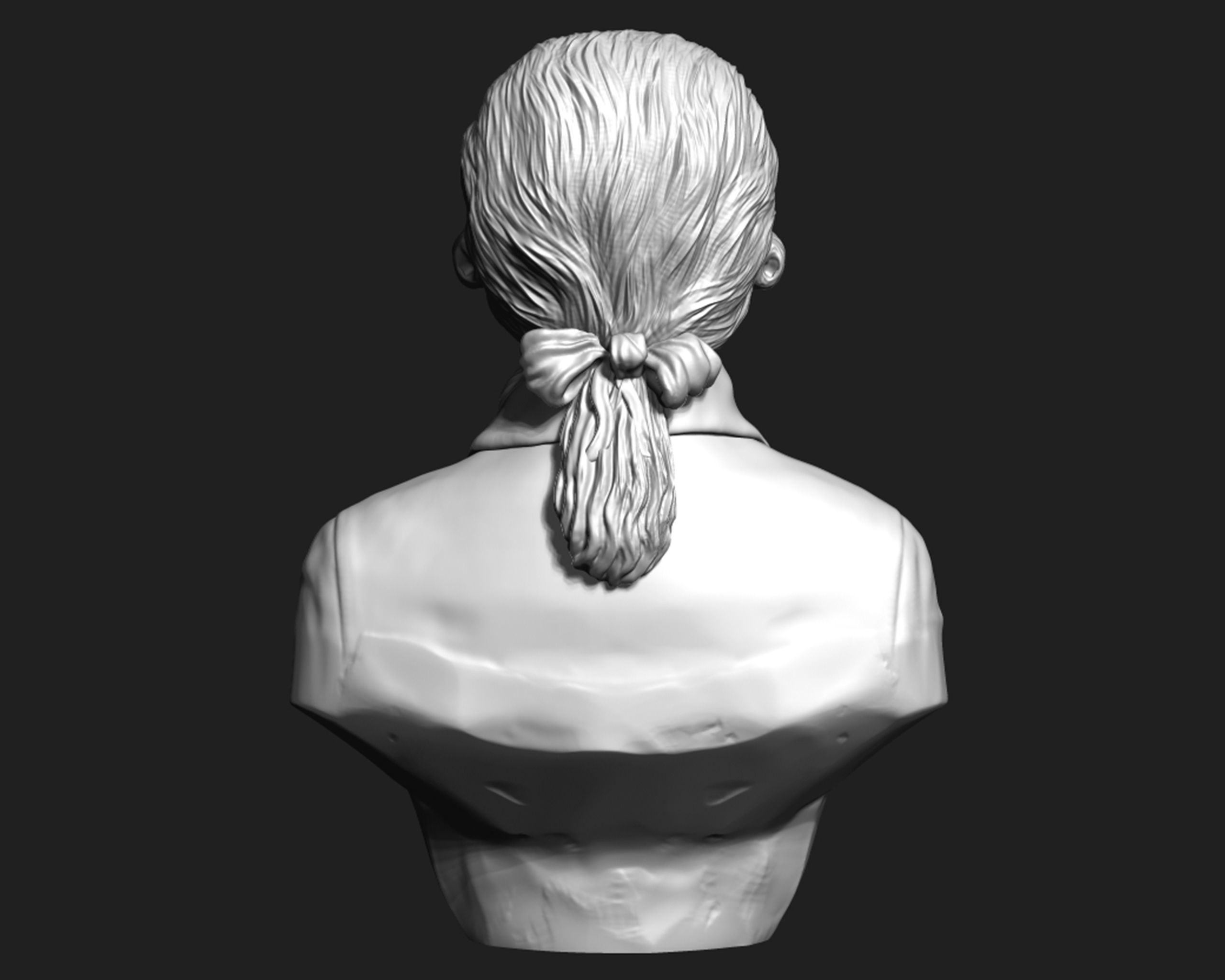 Wolfgang Amadeus Mozart portrait sculpture 3D print model_7
