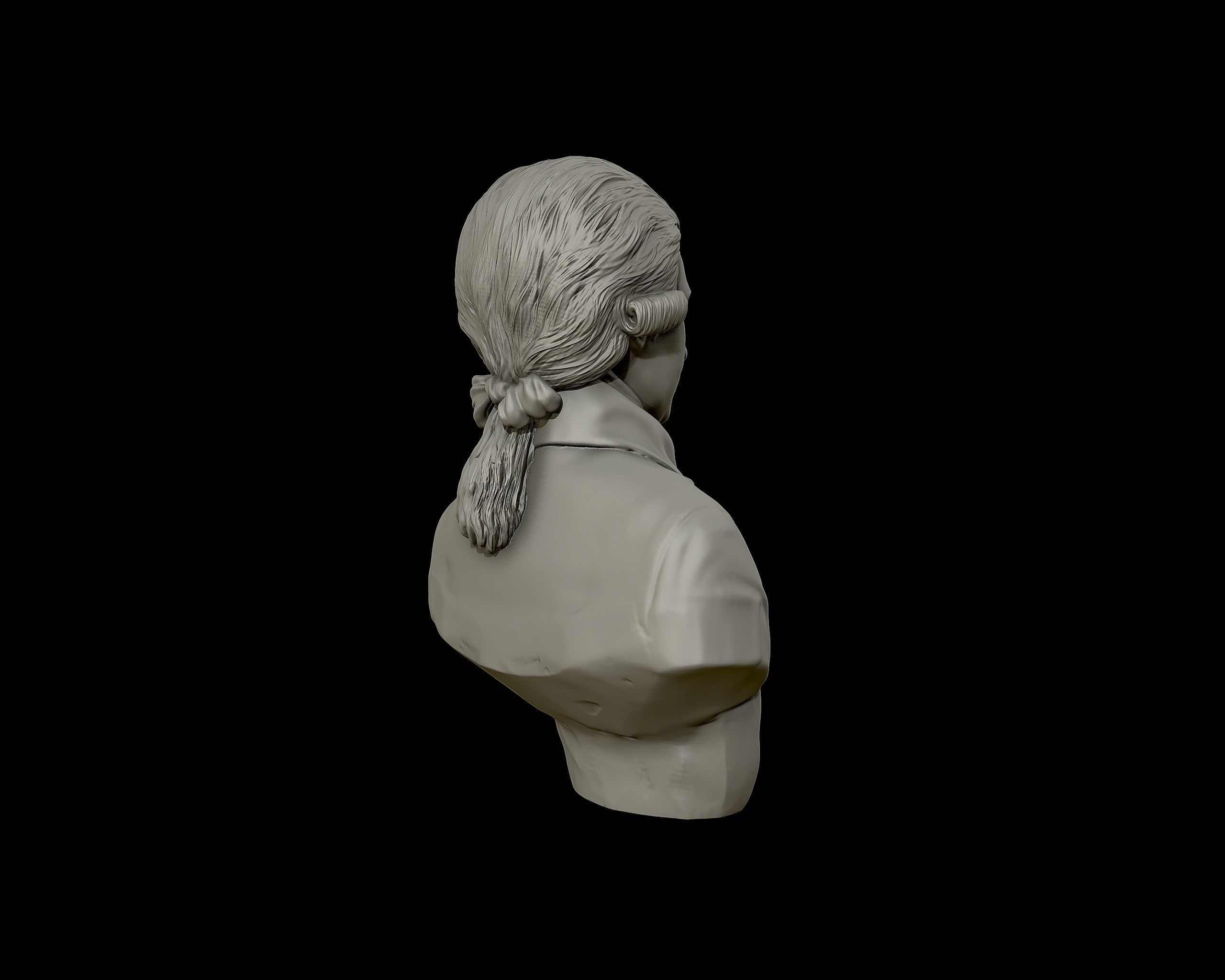 Wolfgang Amadeus Mozart portrait sculpture 3D print model_21