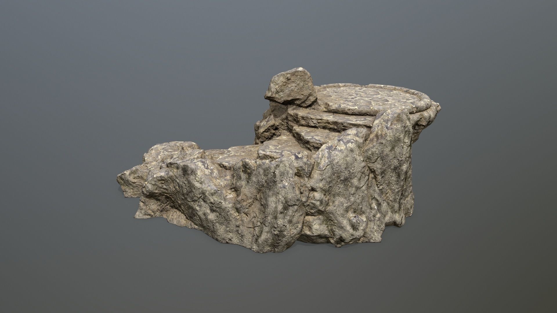 Ladder rock Low-poly 3D model_4