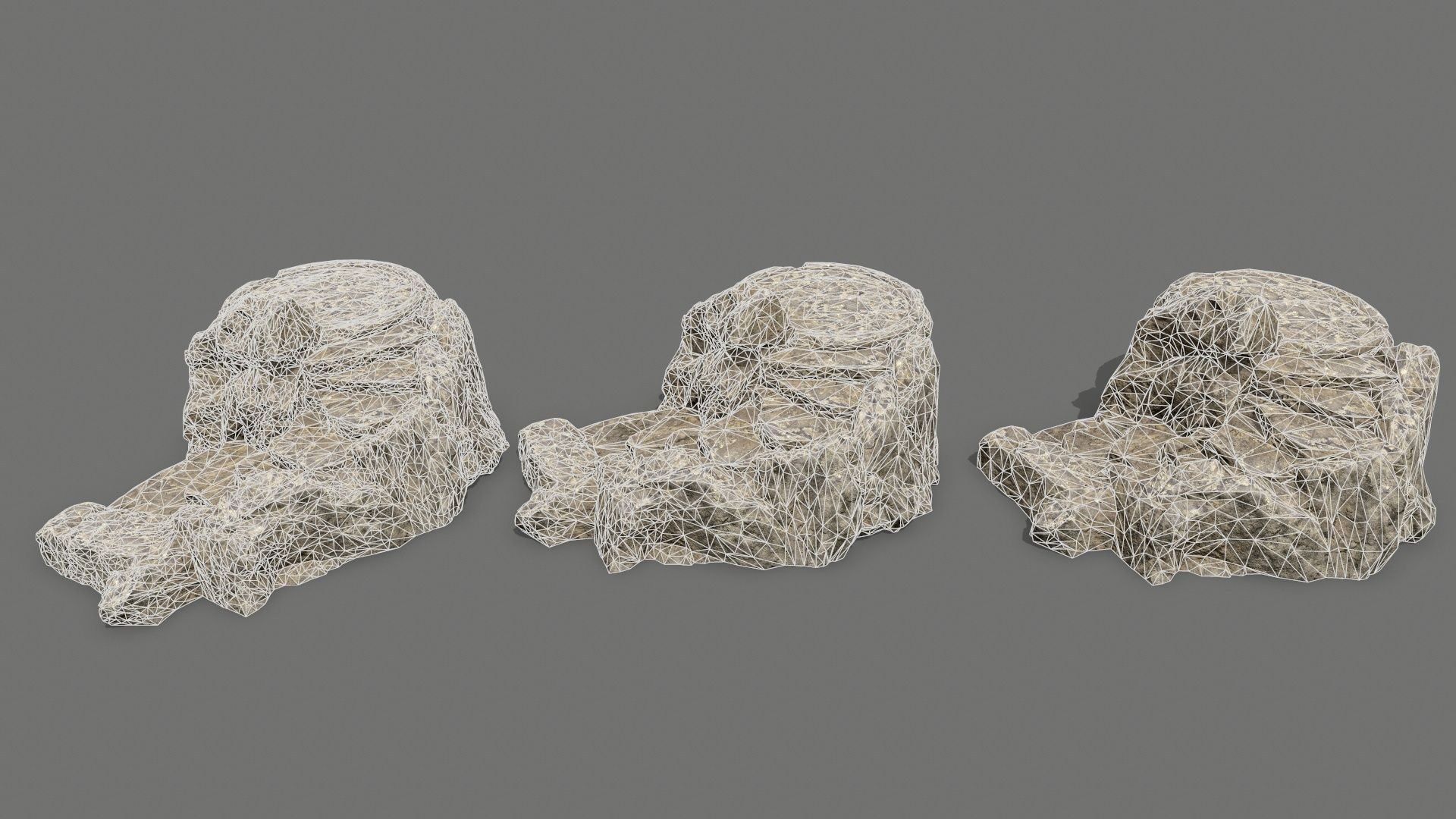 Ladder rock Low-poly 3D model_12