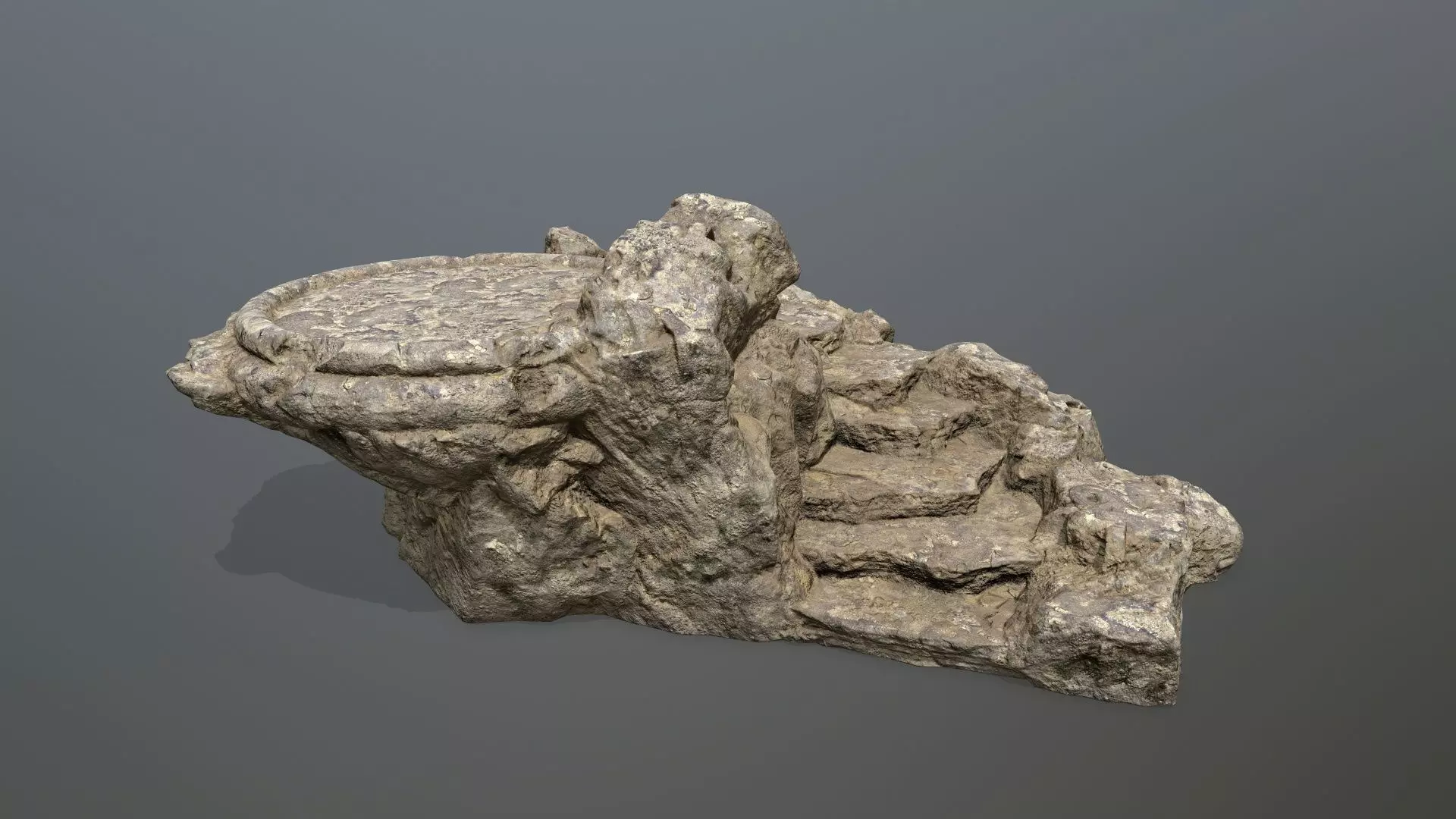 Ladder rock Low-poly 3D model_0