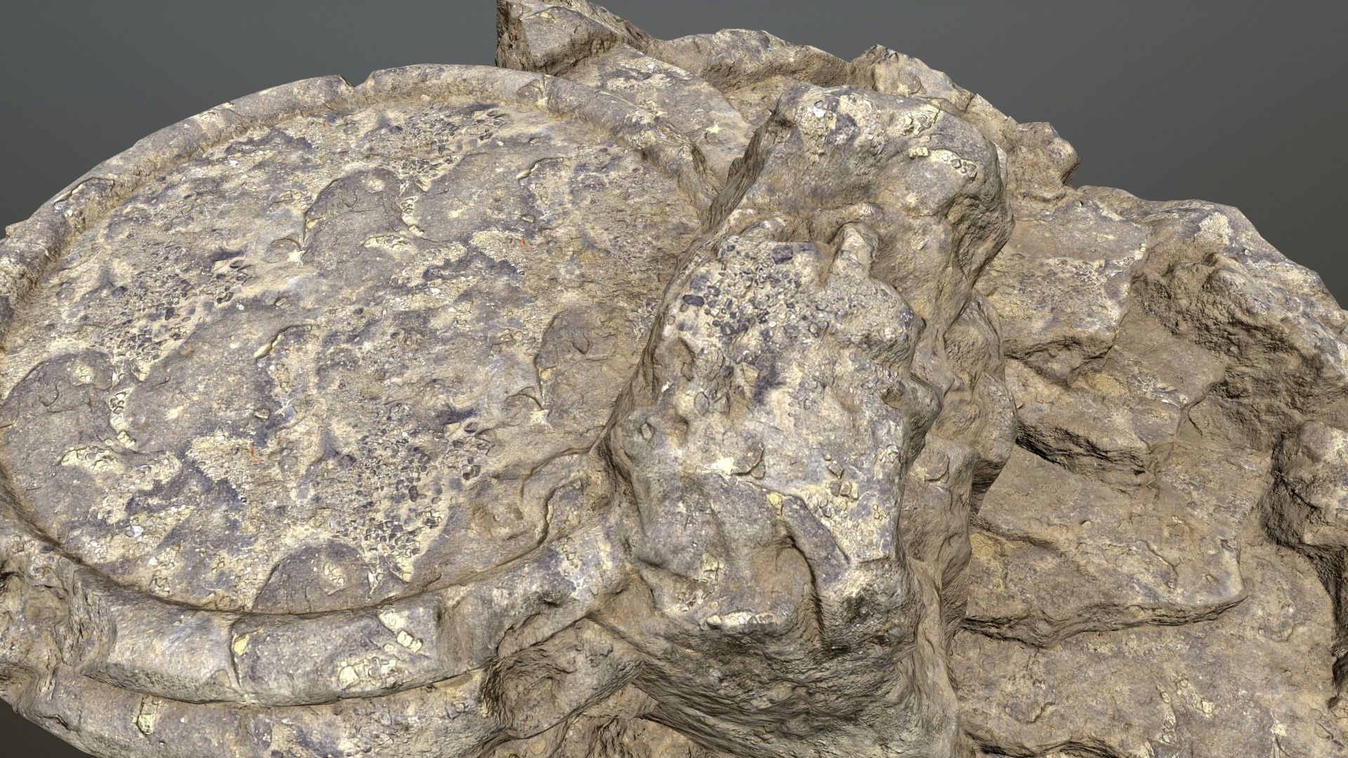 Ladder rock Low-poly 3D model_10