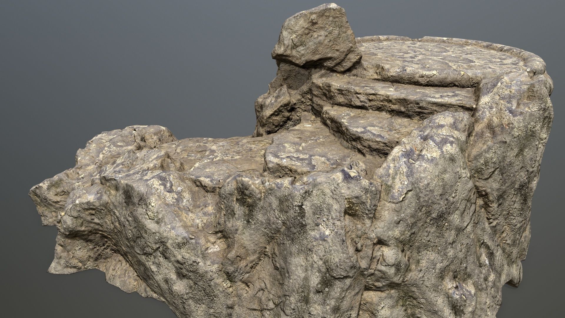 Ladder rock Low-poly 3D model_8