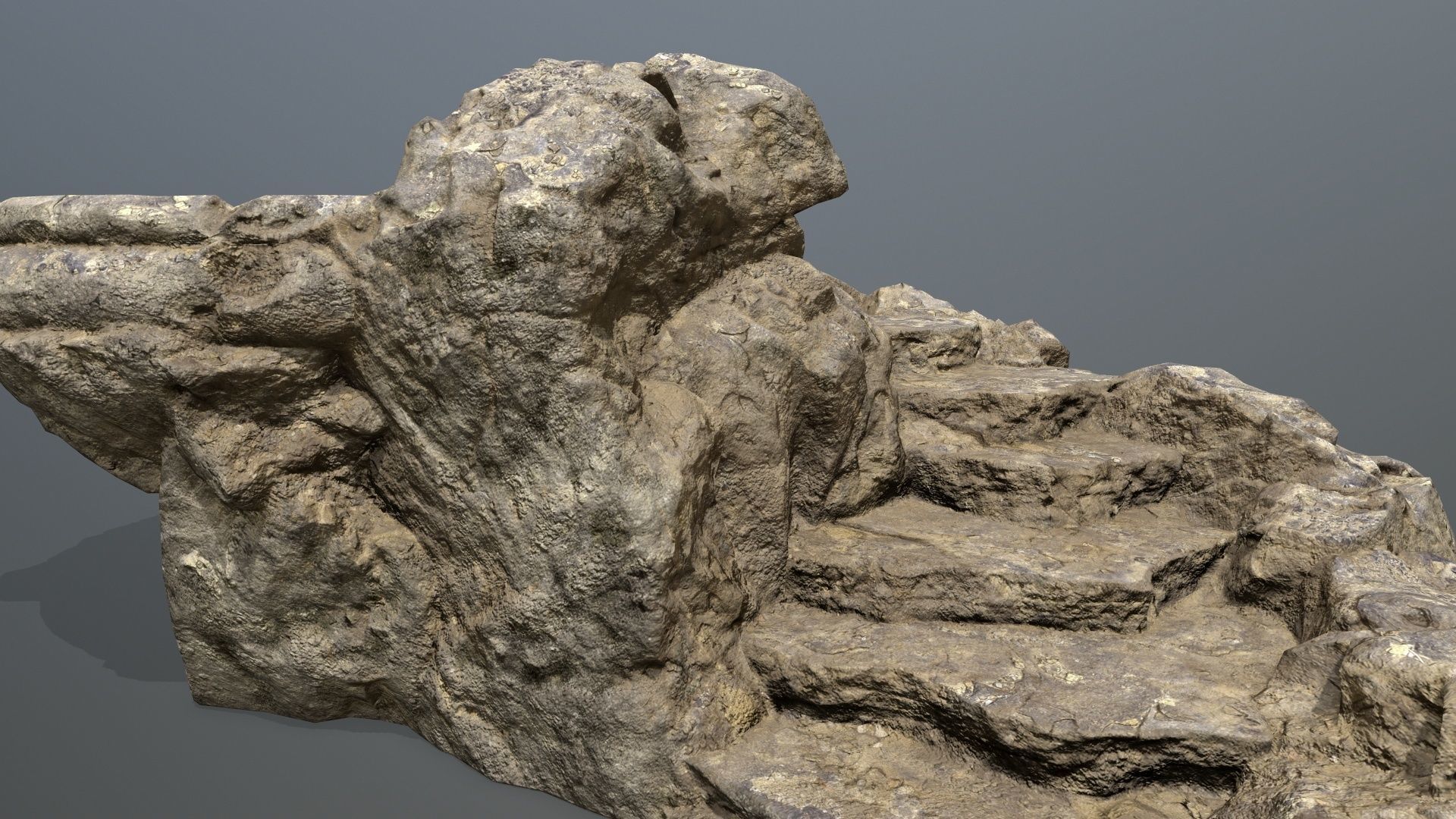 Ladder rock Low-poly 3D model_7