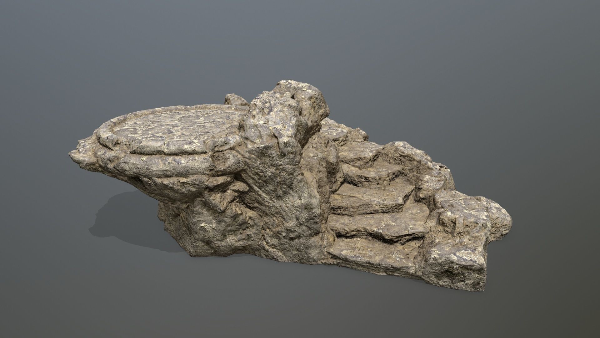 Ladder rock Low-poly 3D model_1