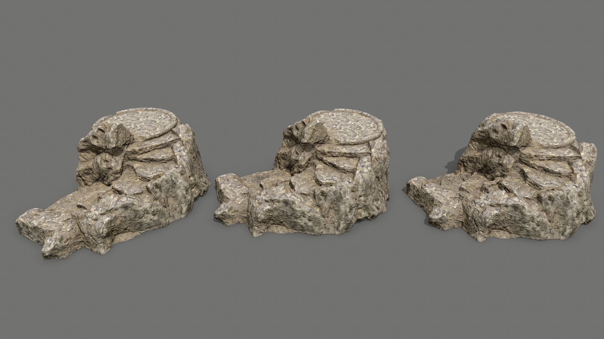 Ladder rock Low-poly 3D model_11