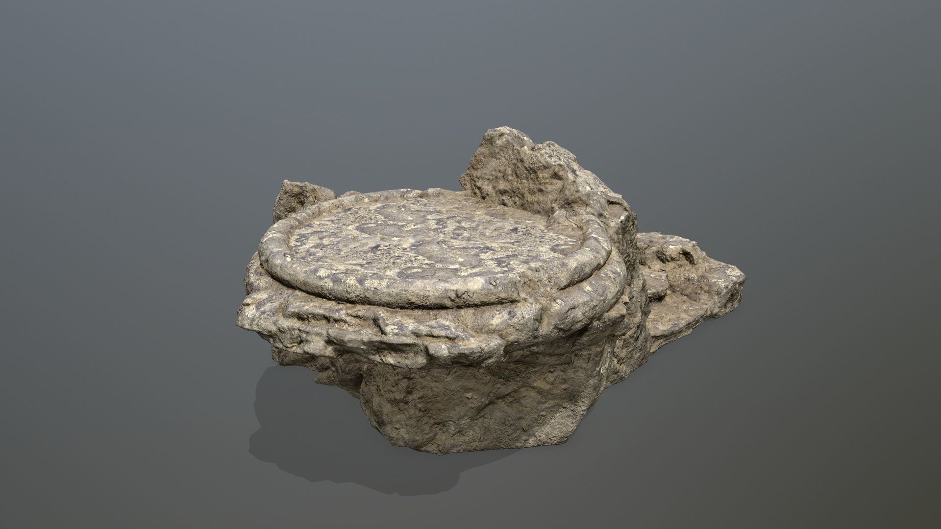 Ladder rock Low-poly 3D model_6