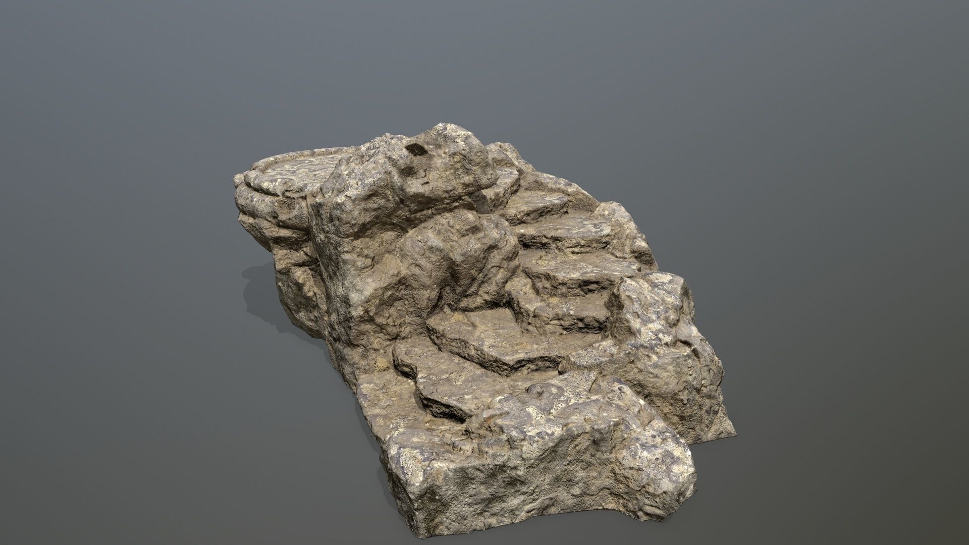Ladder rock Low-poly 3D model_2