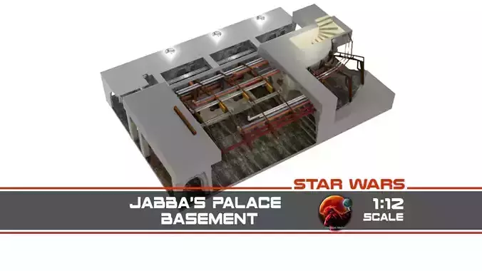 Jabbas Palace Basement Complete set 1-12 scale blackseries 3D Model Collection