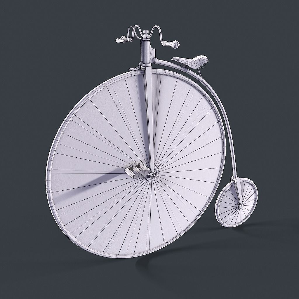 Penny Farthing Low-poly 3D model_18