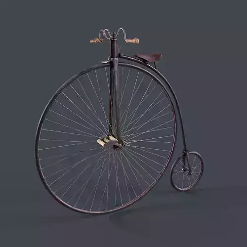 Penny Farthing Low-poly 3D model