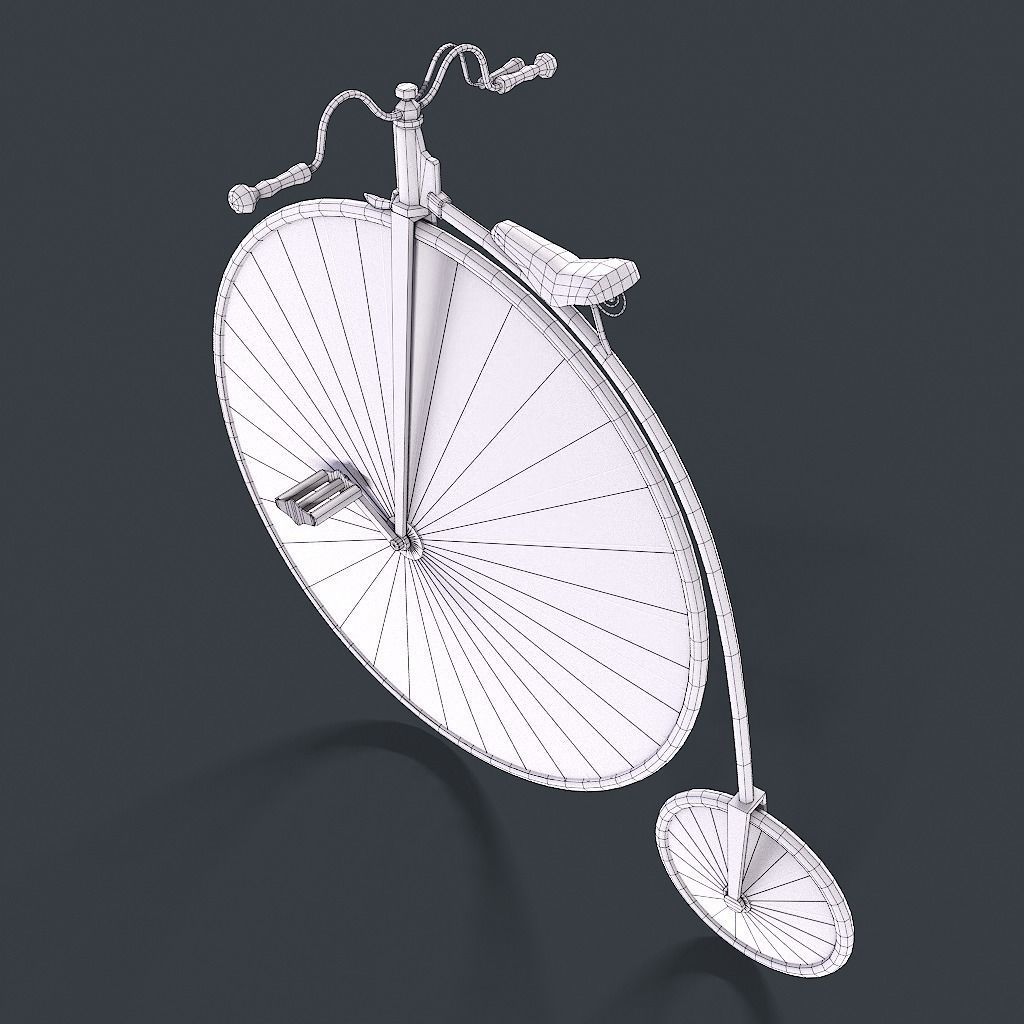 Penny Farthing Low-poly 3D model_20