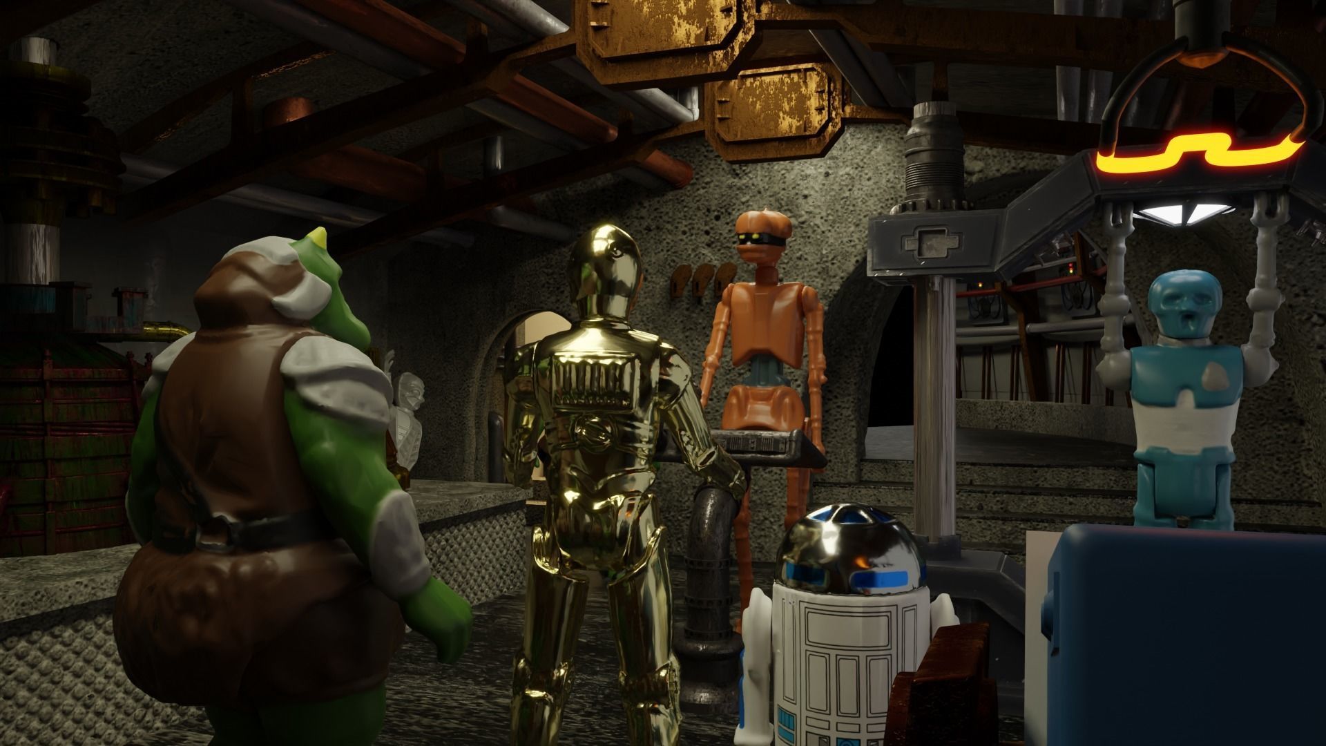 Jabbas Palace Basement Complete set 1-18 scale kenner hasbro 3D Model Collection_18