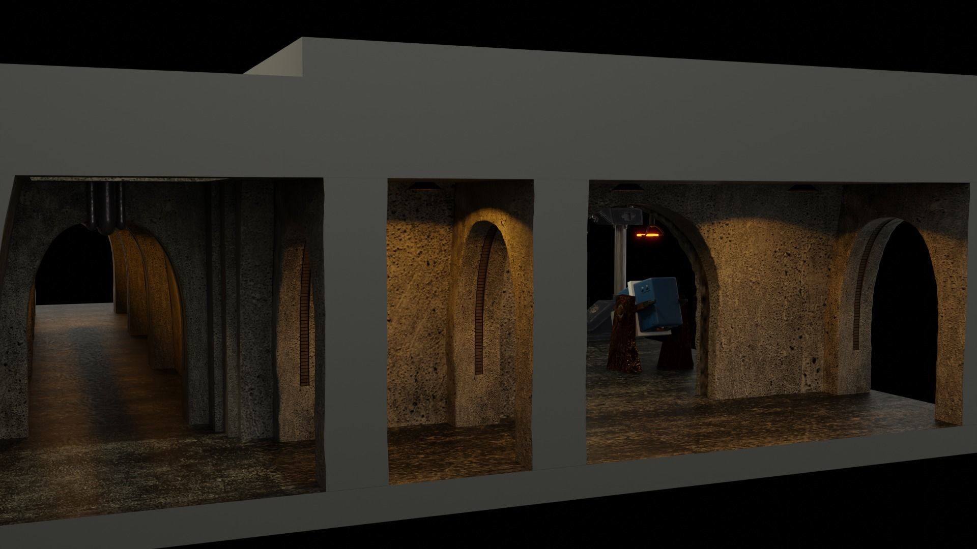 Jabbas Palace Basement Complete set 1-18 scale kenner hasbro 3D Model Collection_7