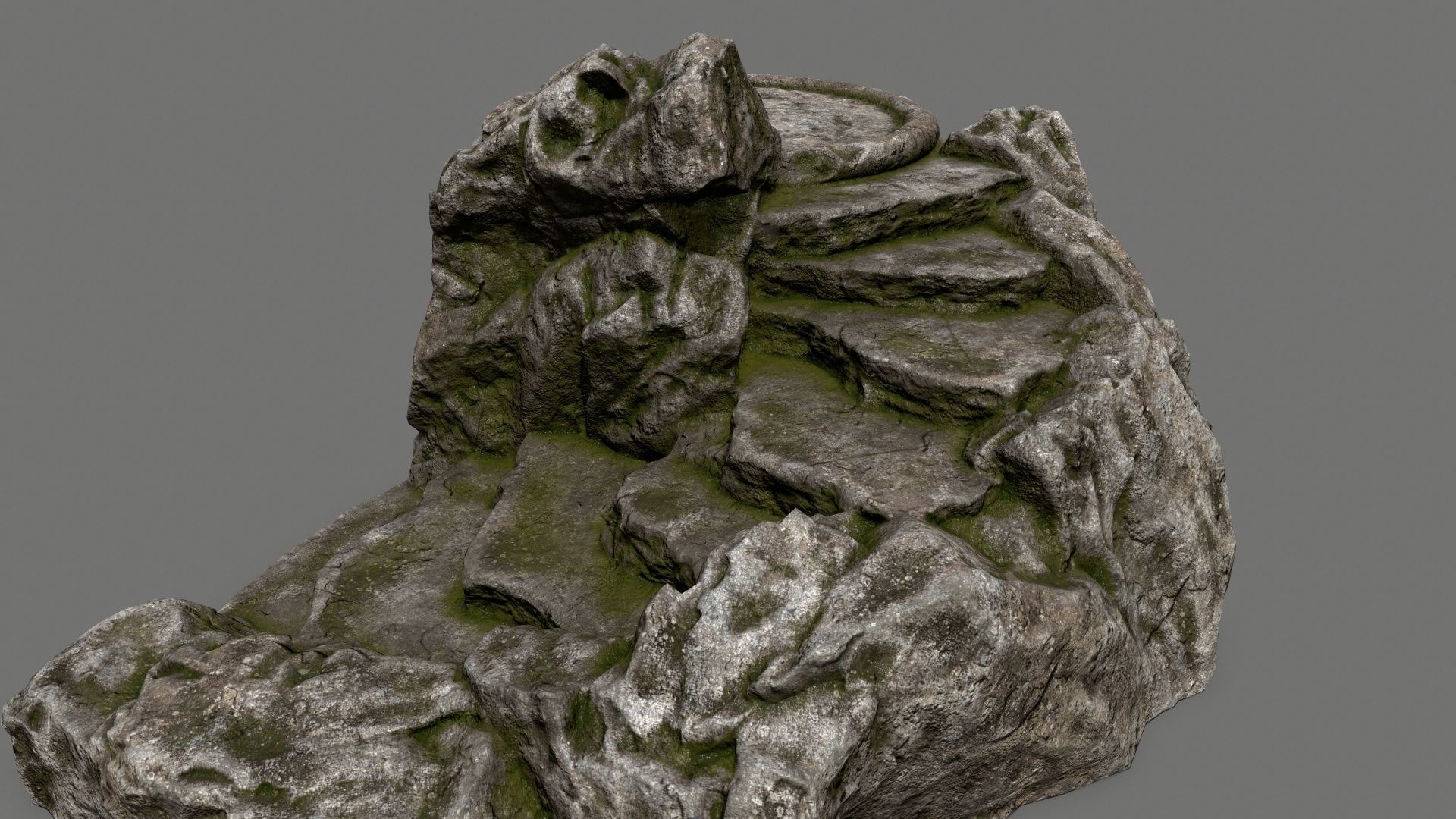 Ladder rock Low-poly 3D model_11