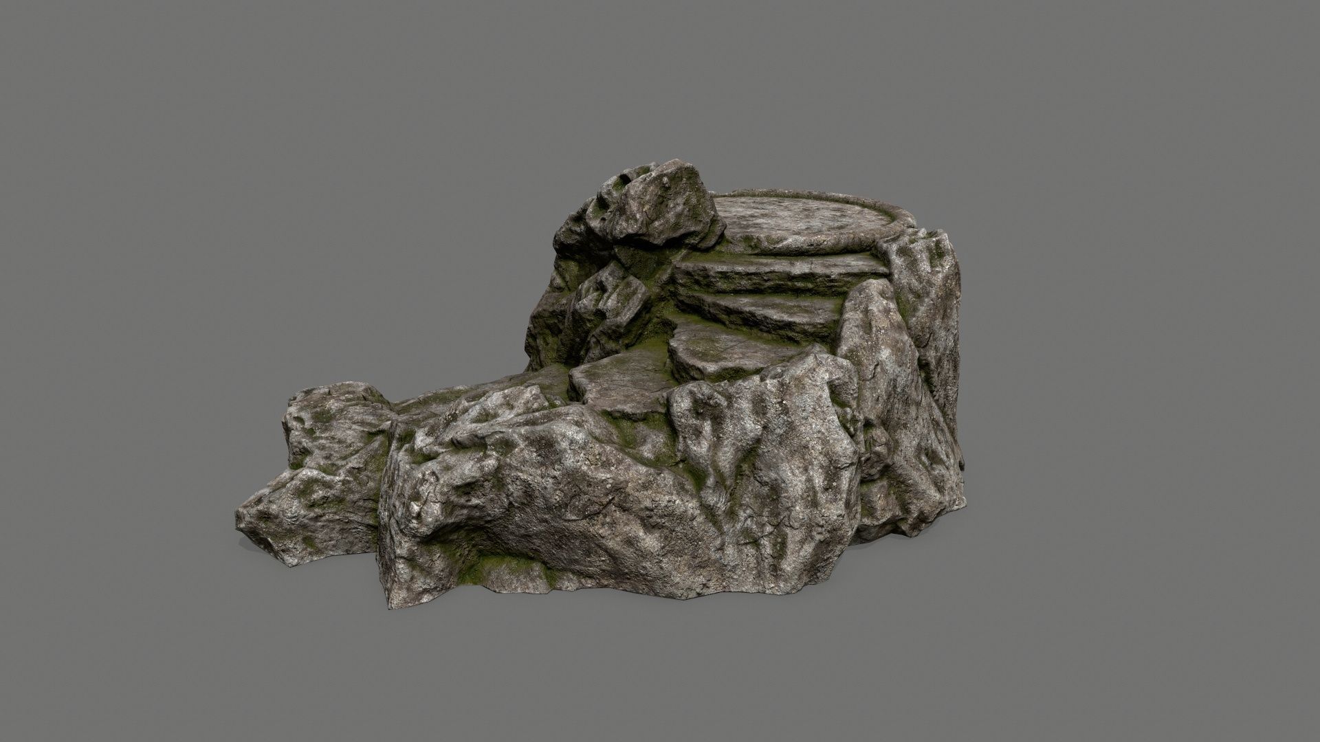 Ladder rock Low-poly 3D model_4