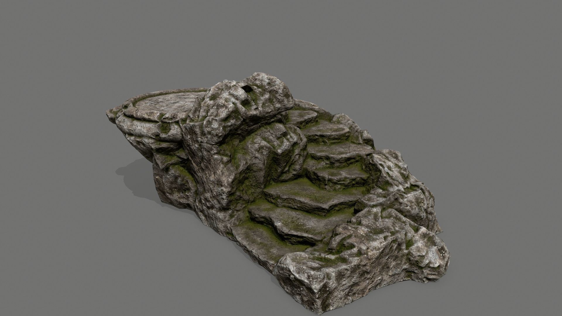 Ladder rock Low-poly 3D model_2