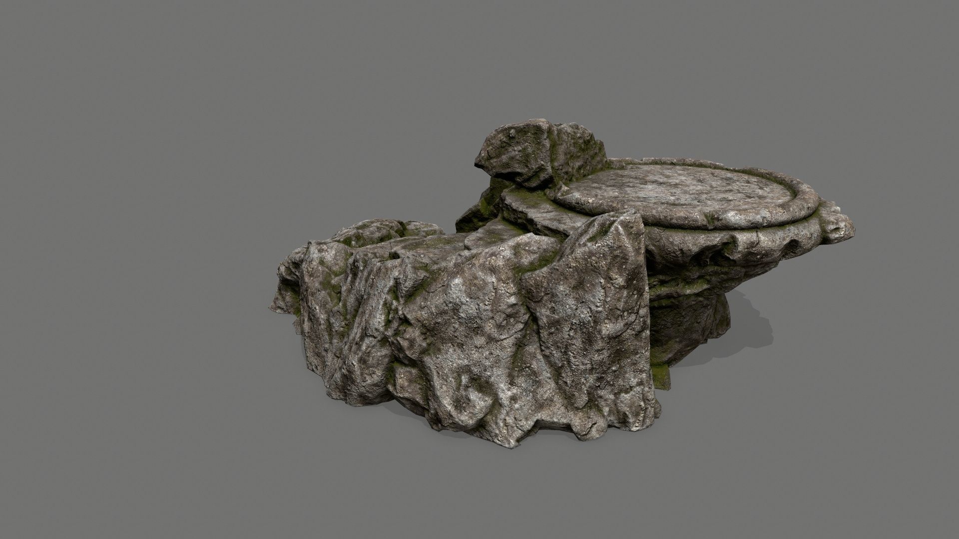 Ladder rock Low-poly 3D model_5
