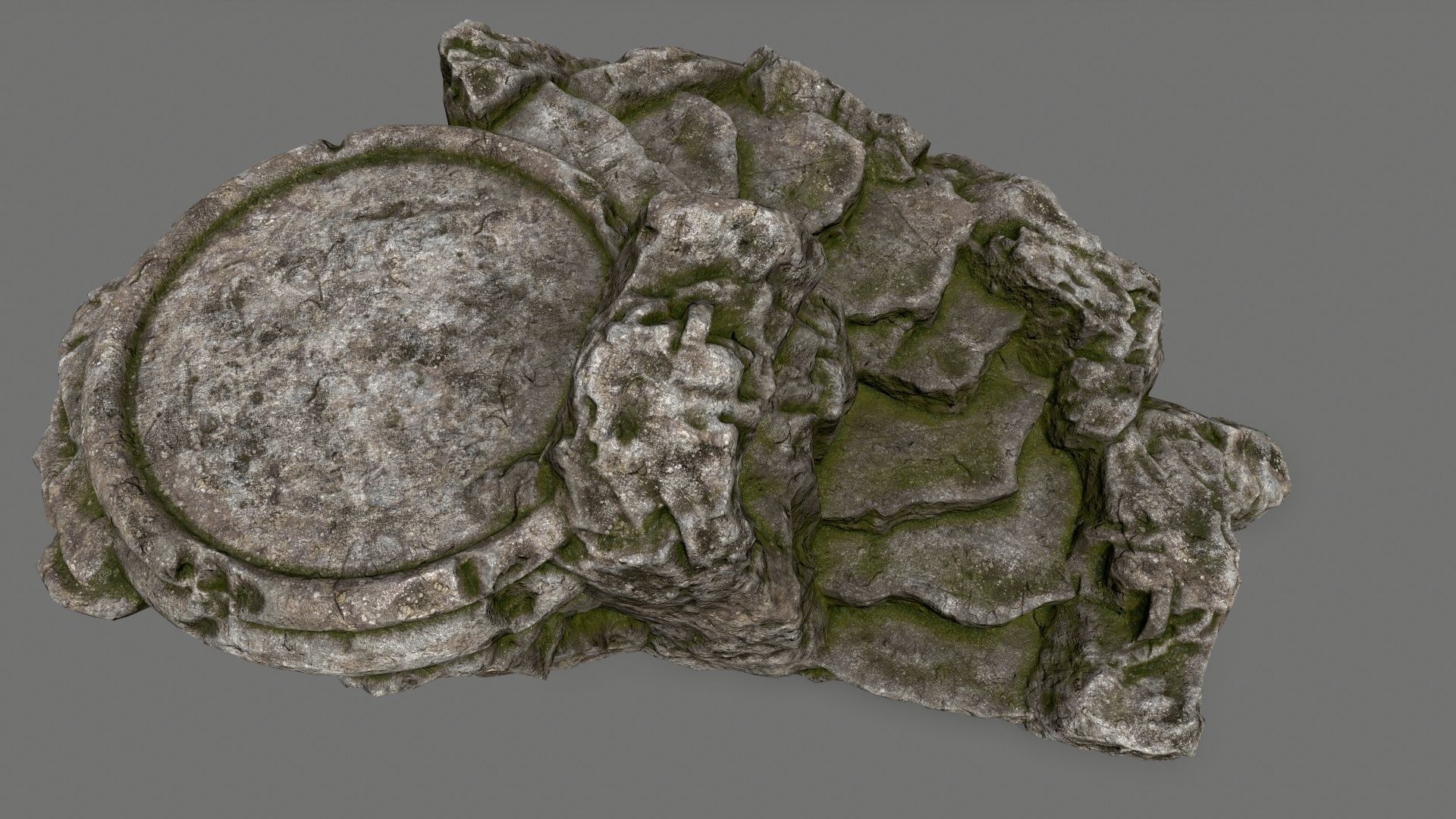 Ladder rock Low-poly 3D model_9