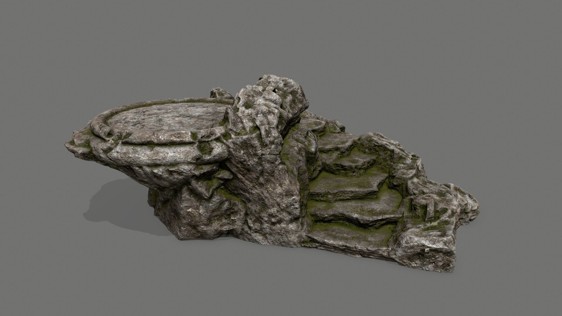 Ladder rock Low-poly 3D model_1