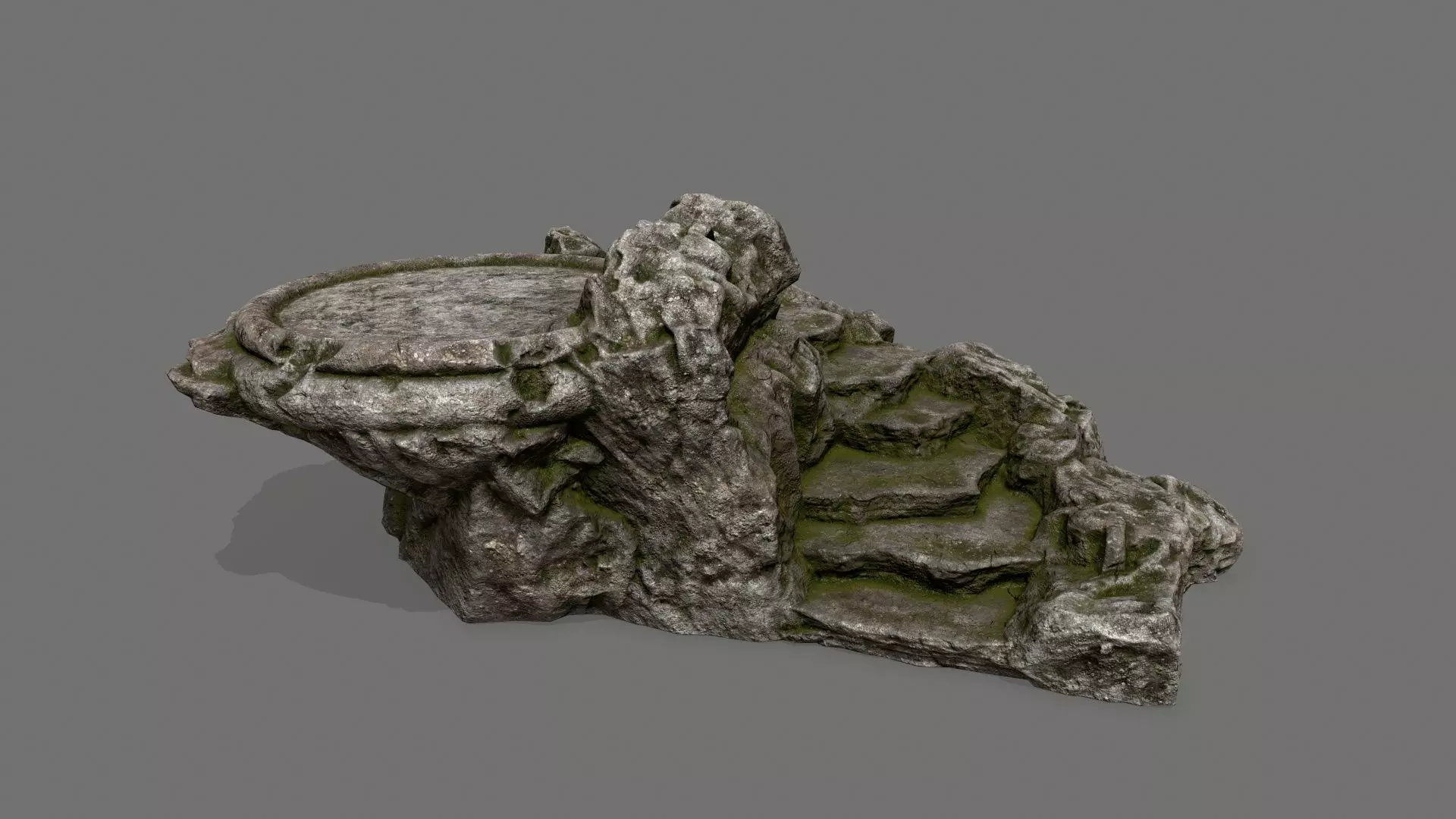 Ladder rock Low-poly 3D model_0