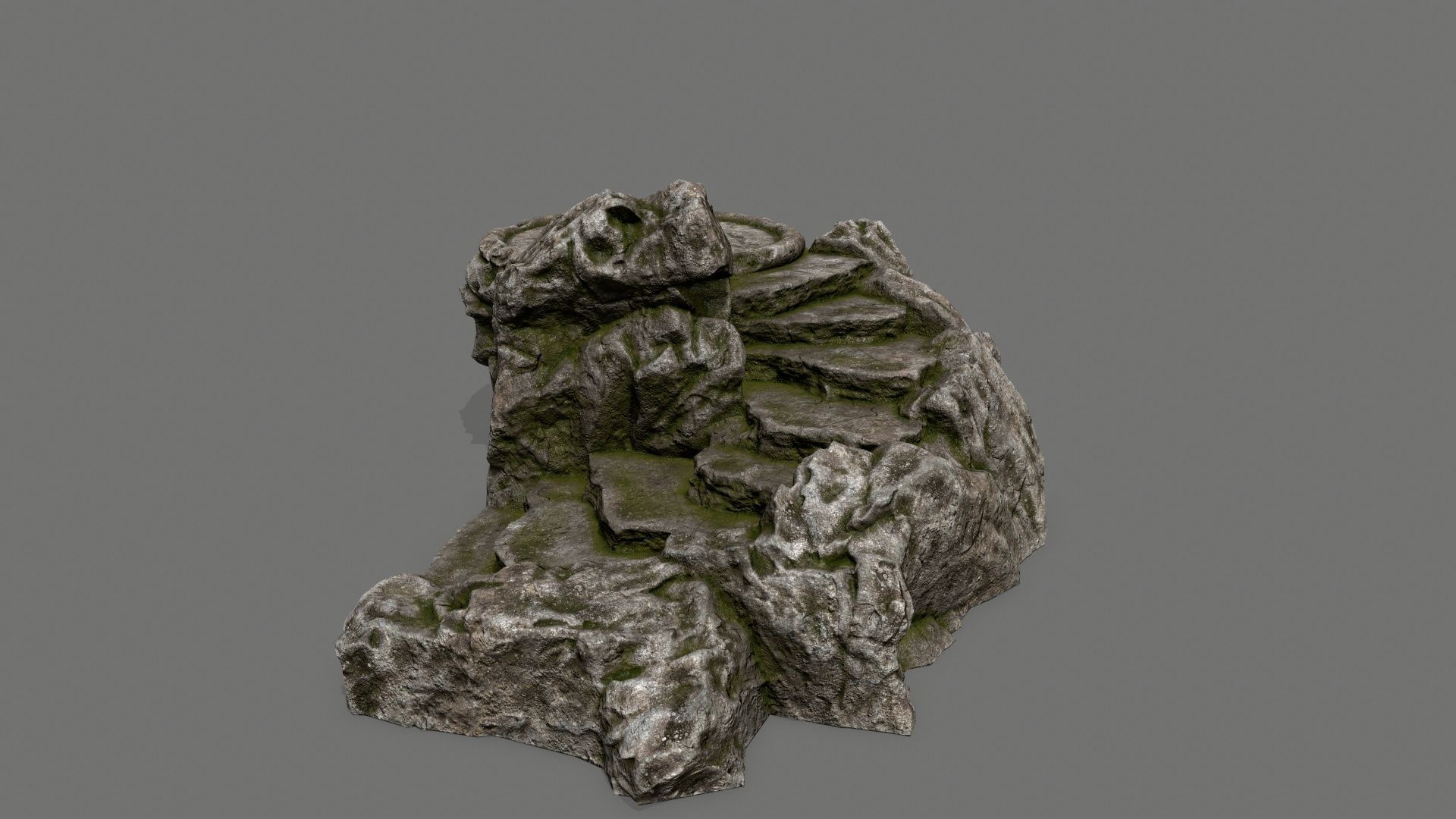 Ladder rock Low-poly 3D model_3