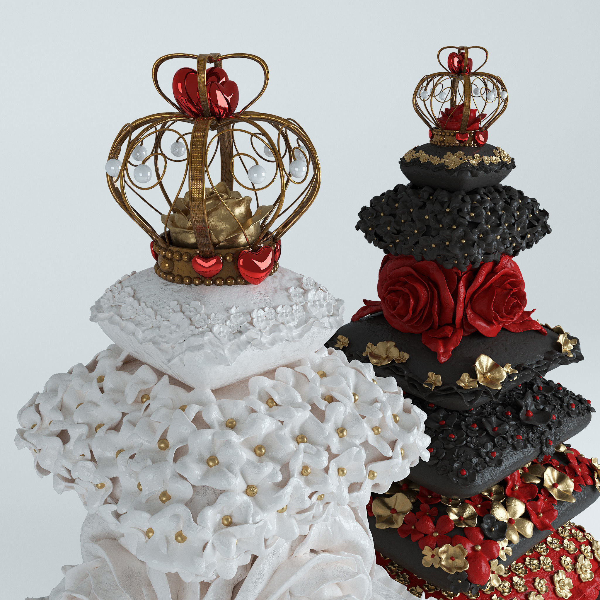 Holiday cake 3D model_3