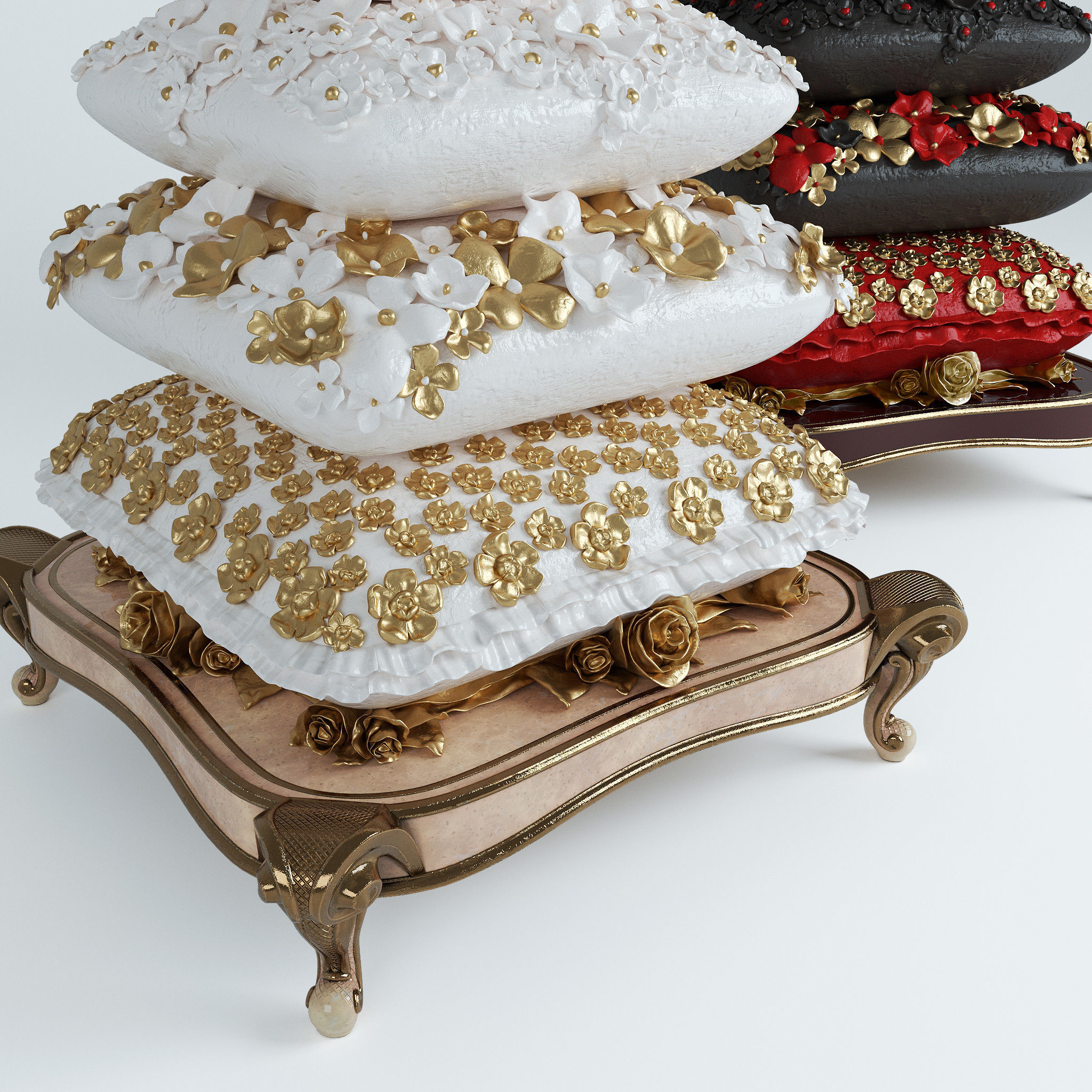 Holiday cake 3D model_4