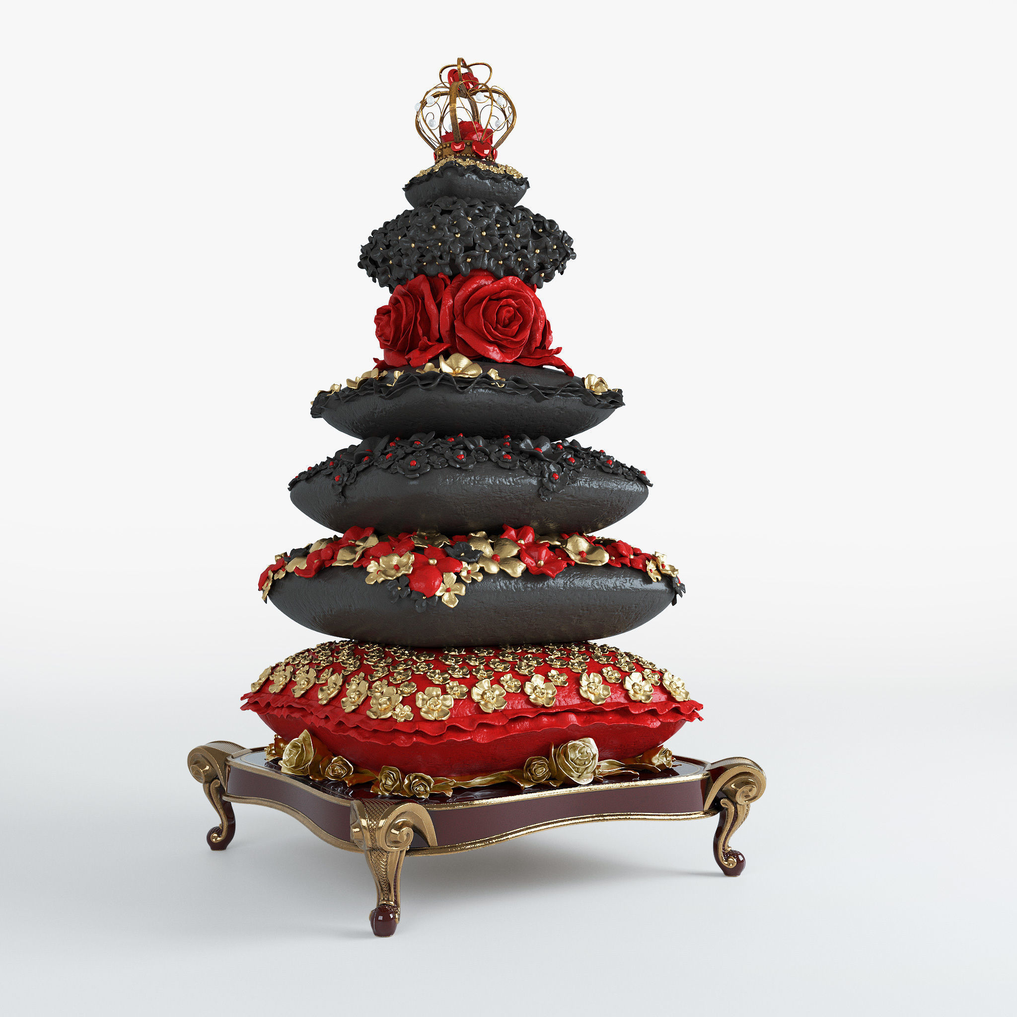 Holiday cake 3D model_8