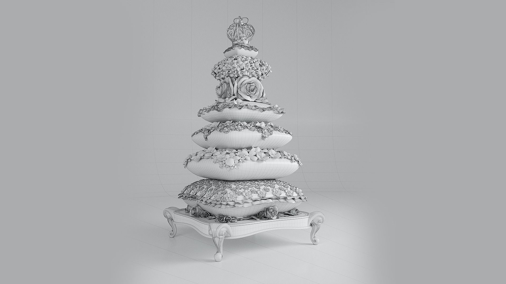 Holiday cake 3D model_6
