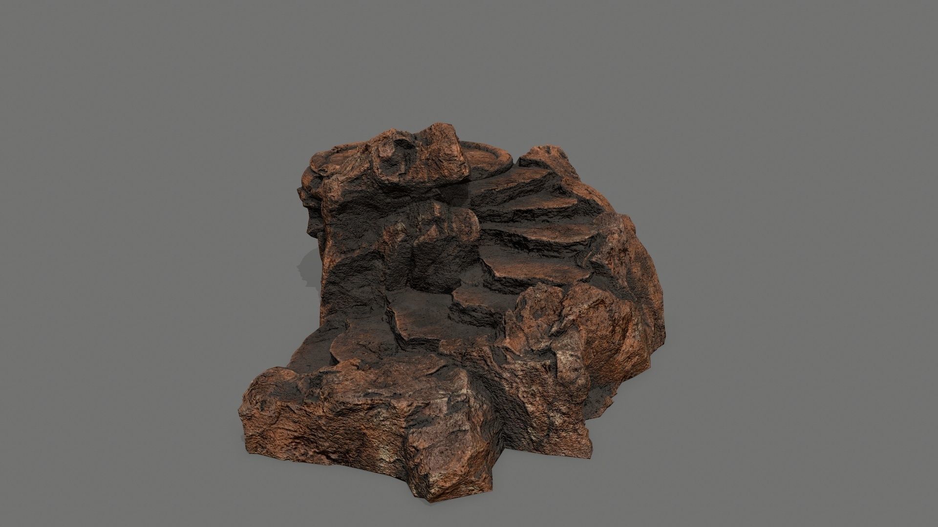 Ladder tree stump Low-poly 3D model_2