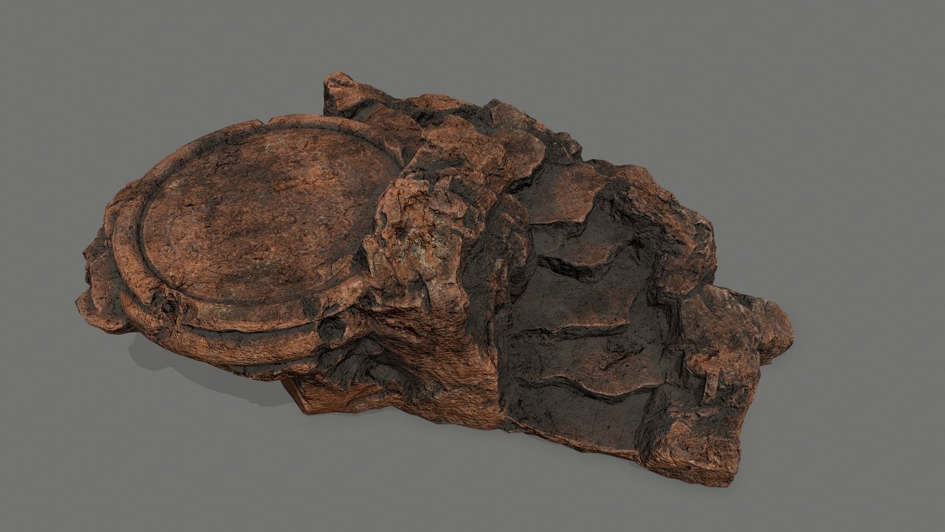 Ladder tree stump Low-poly 3D model_8