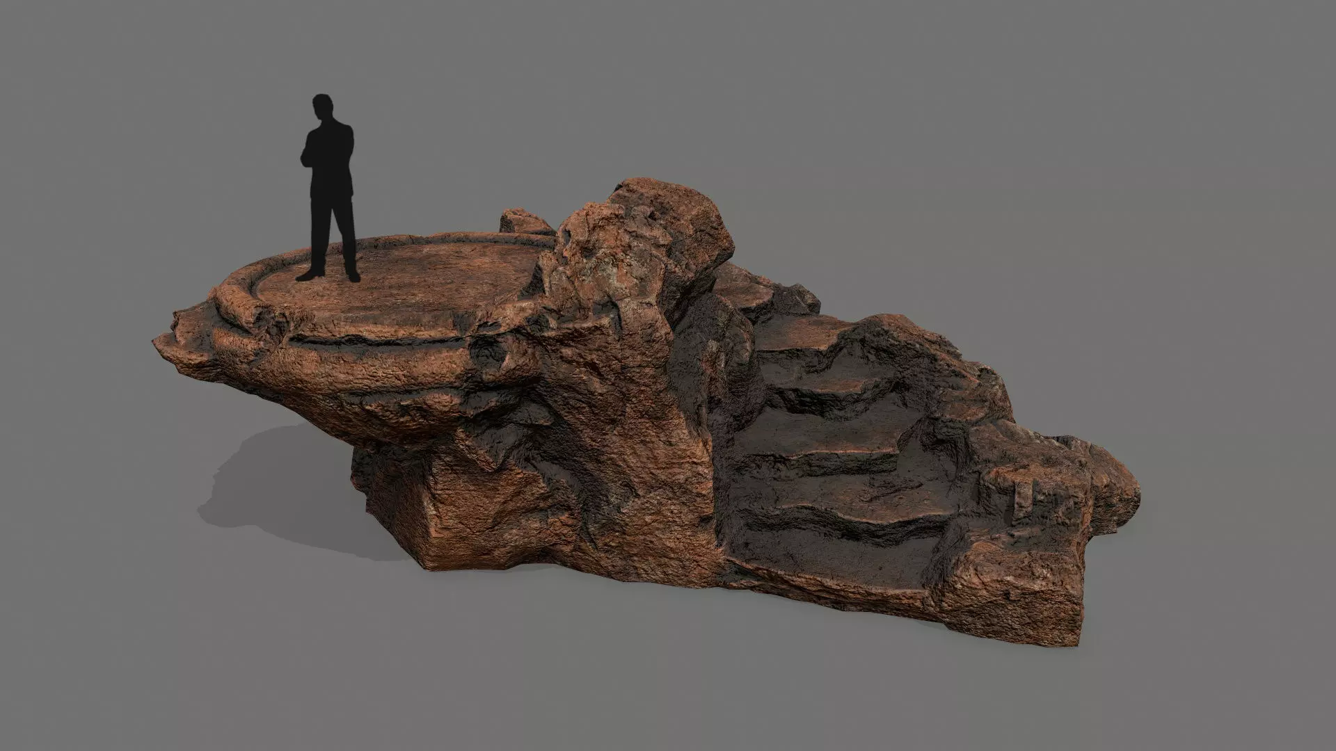 Ladder tree stump Low-poly 3D model_0