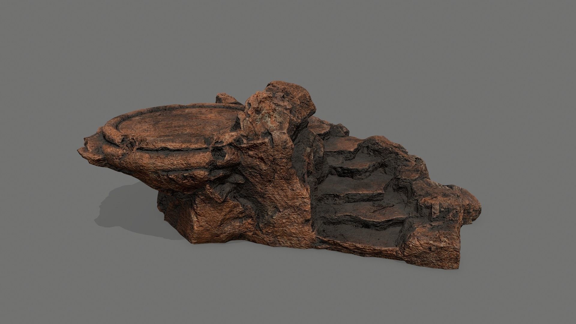 Ladder tree stump Low-poly 3D model_7