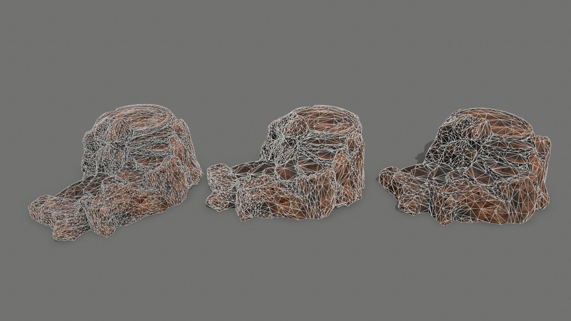 Ladder tree stump Low-poly 3D model_10