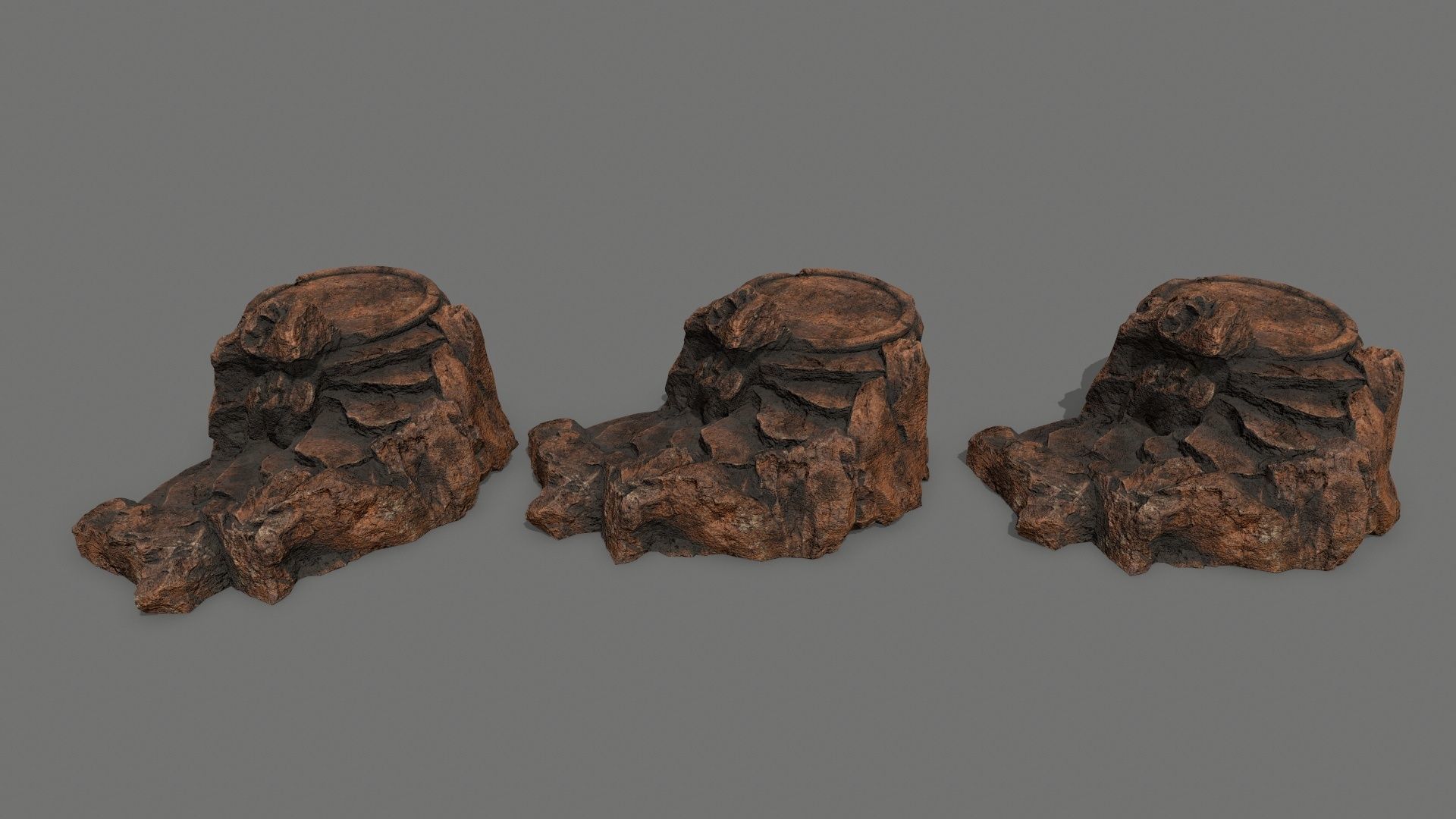 Ladder tree stump Low-poly 3D model_9