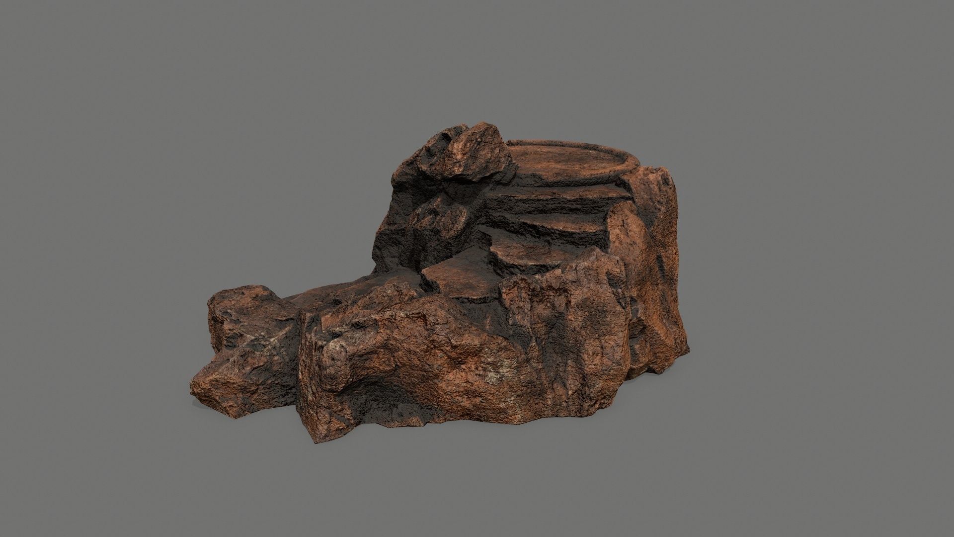 Ladder tree stump Low-poly 3D model_3