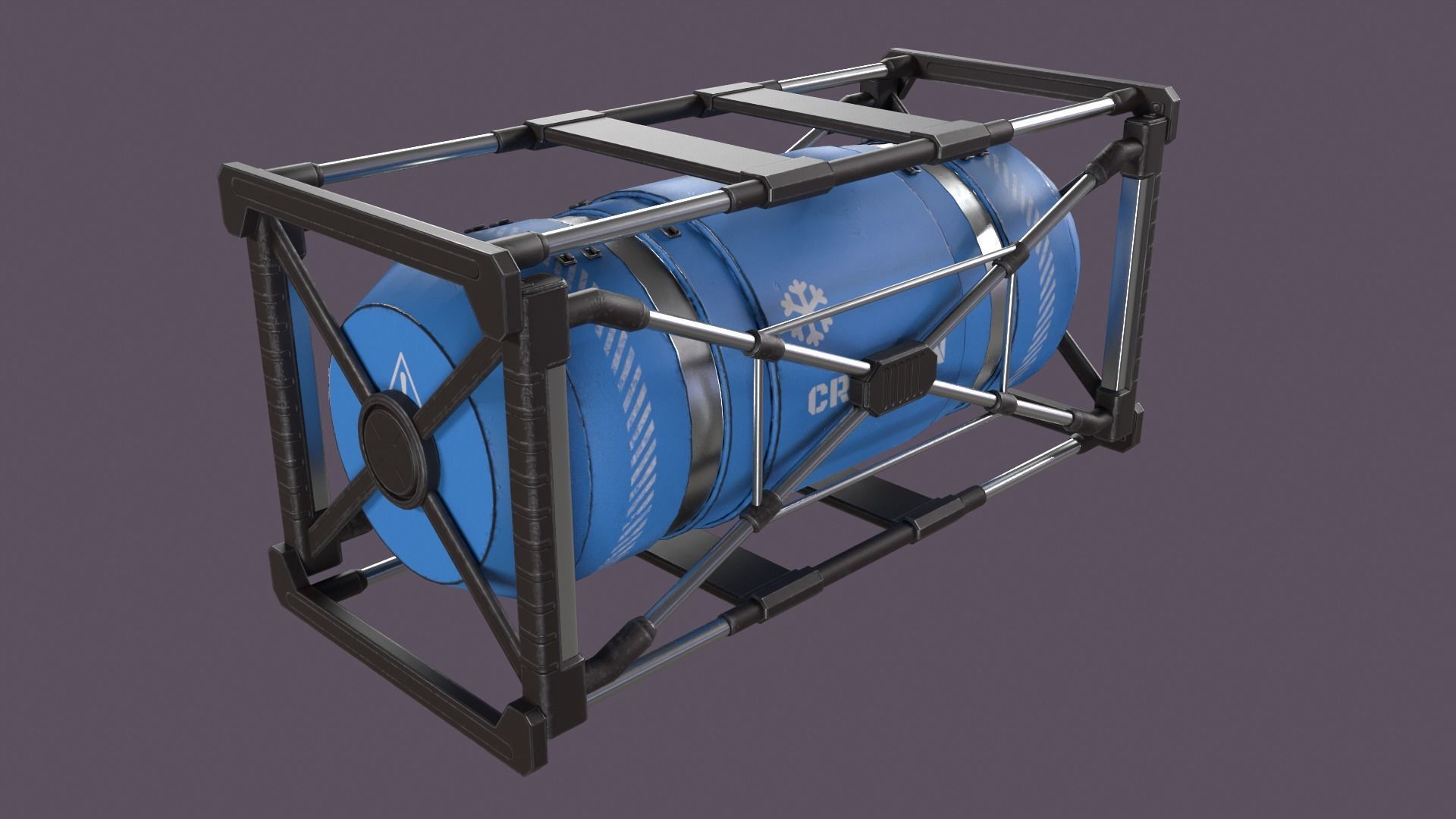 Sci-Fi Barrel Pack Low-poly 3D model_17