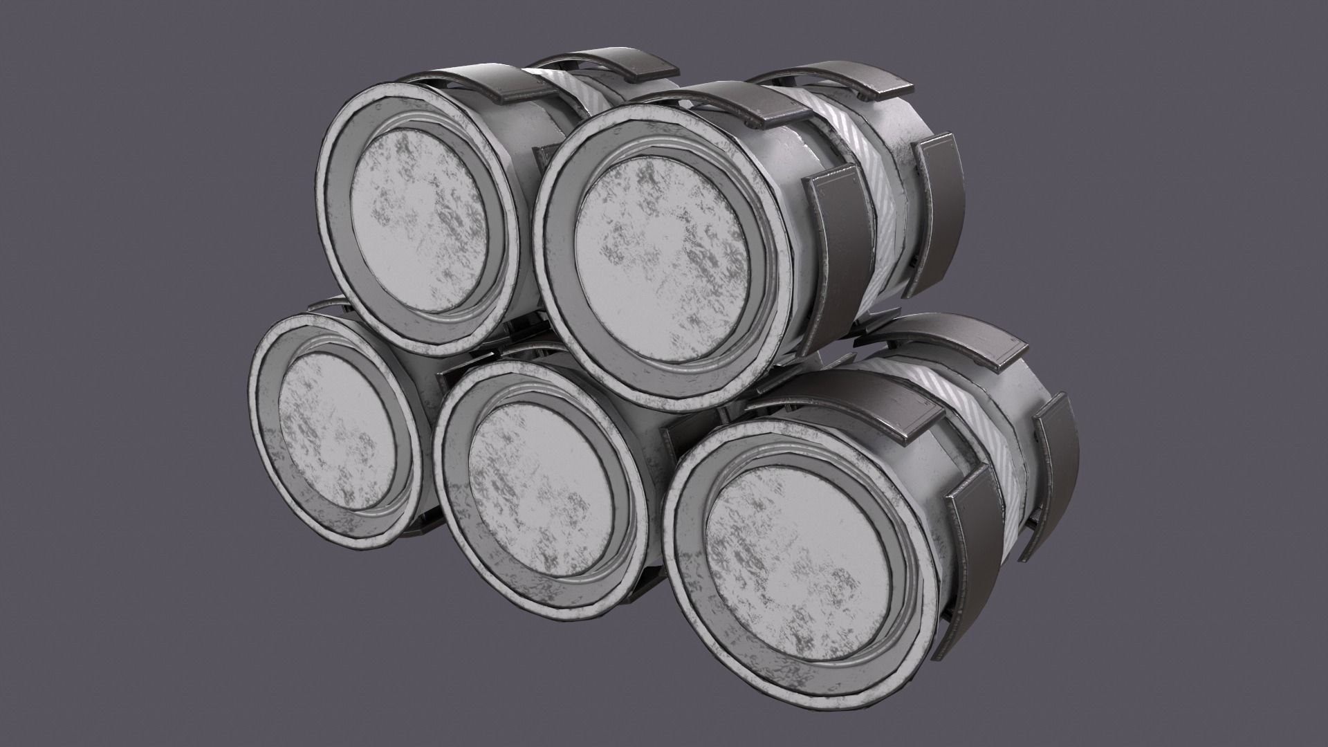 Sci-Fi Barrel Pack Low-poly 3D model_57