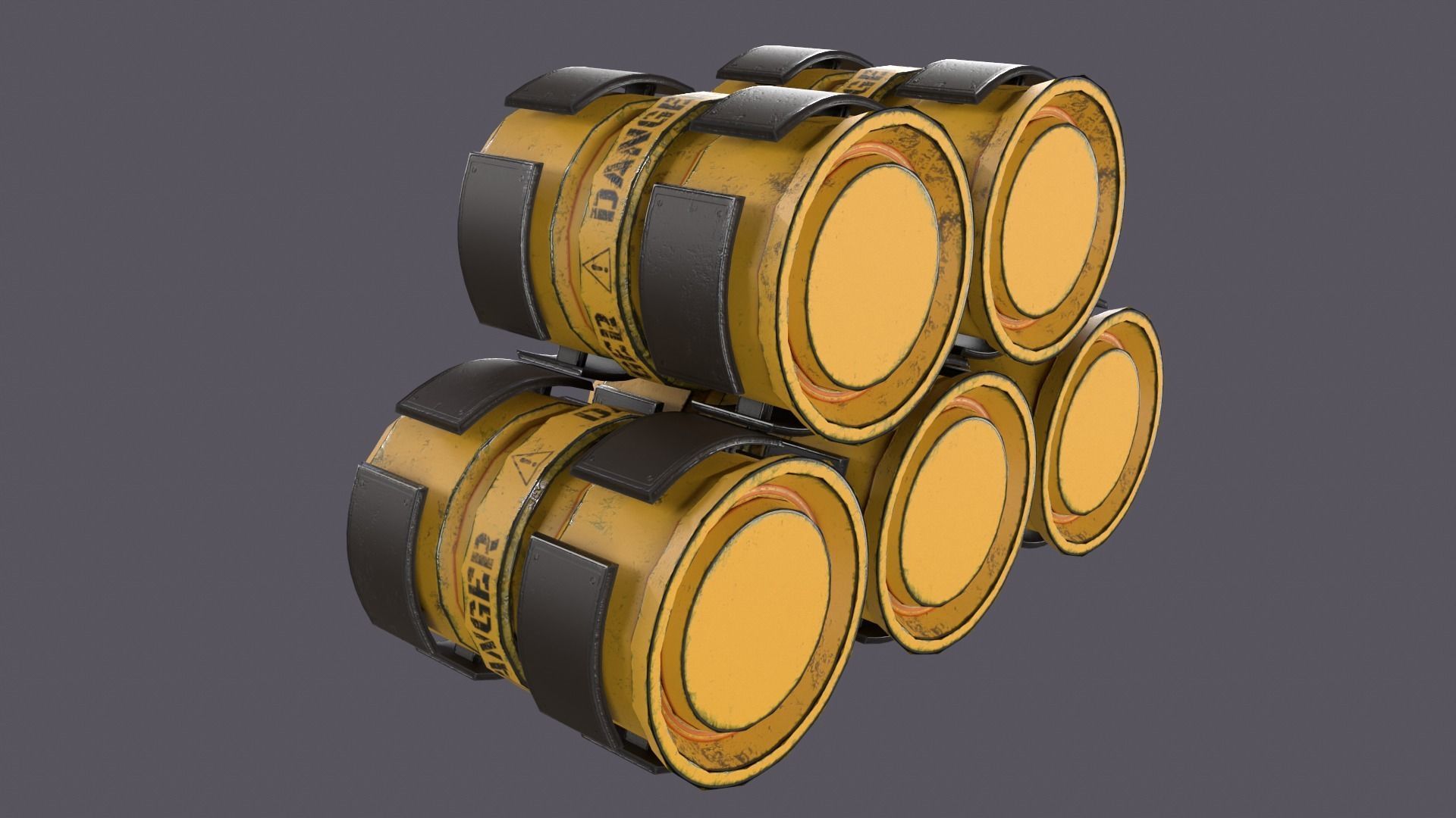 Sci-Fi Barrel Pack Low-poly 3D model_63