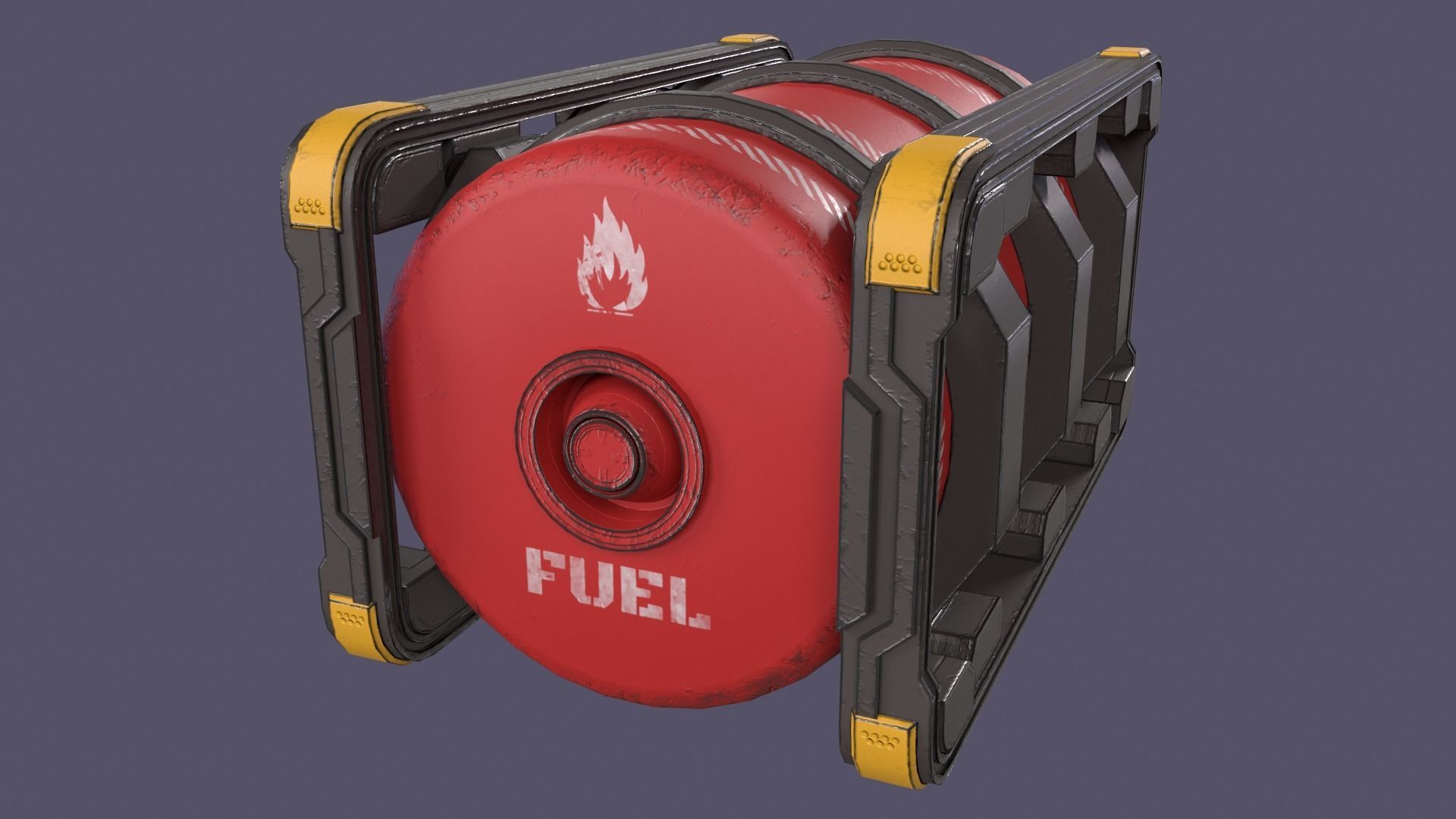 Sci-Fi Barrel Pack Low-poly 3D model_27