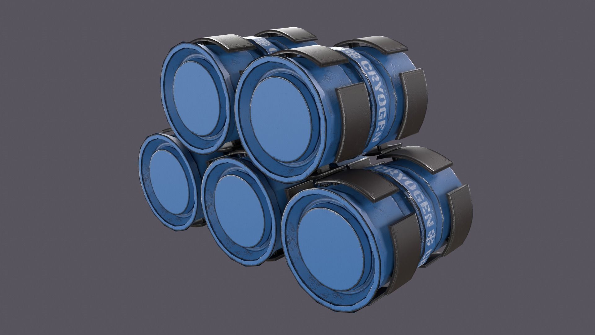 Sci-Fi Barrel Pack Low-poly 3D model_61