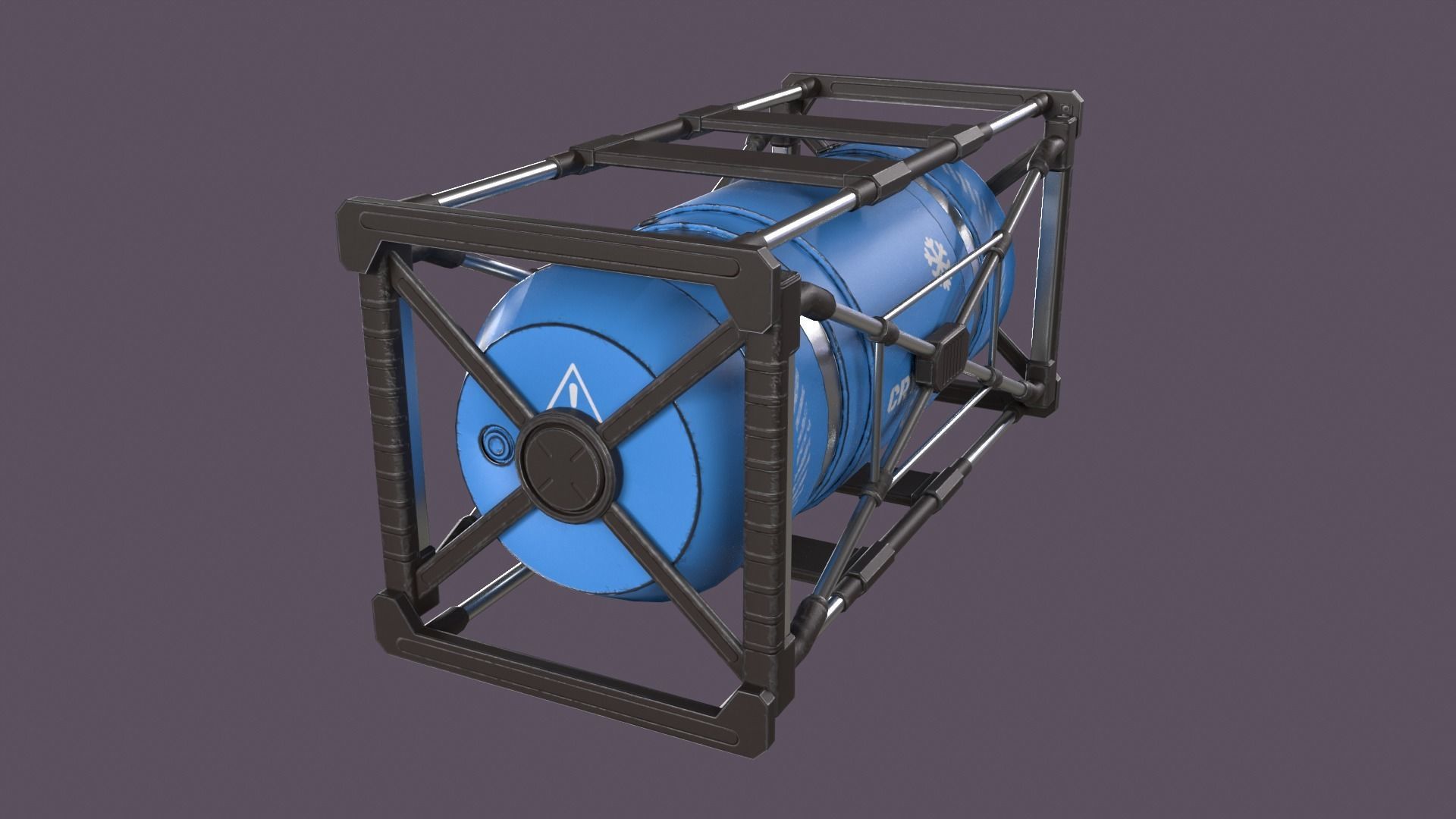 Sci-Fi Barrel Pack Low-poly 3D model_16