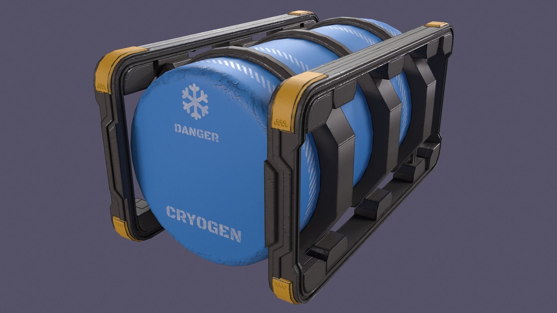 Sci-Fi Barrel Pack Low-poly 3D model_30