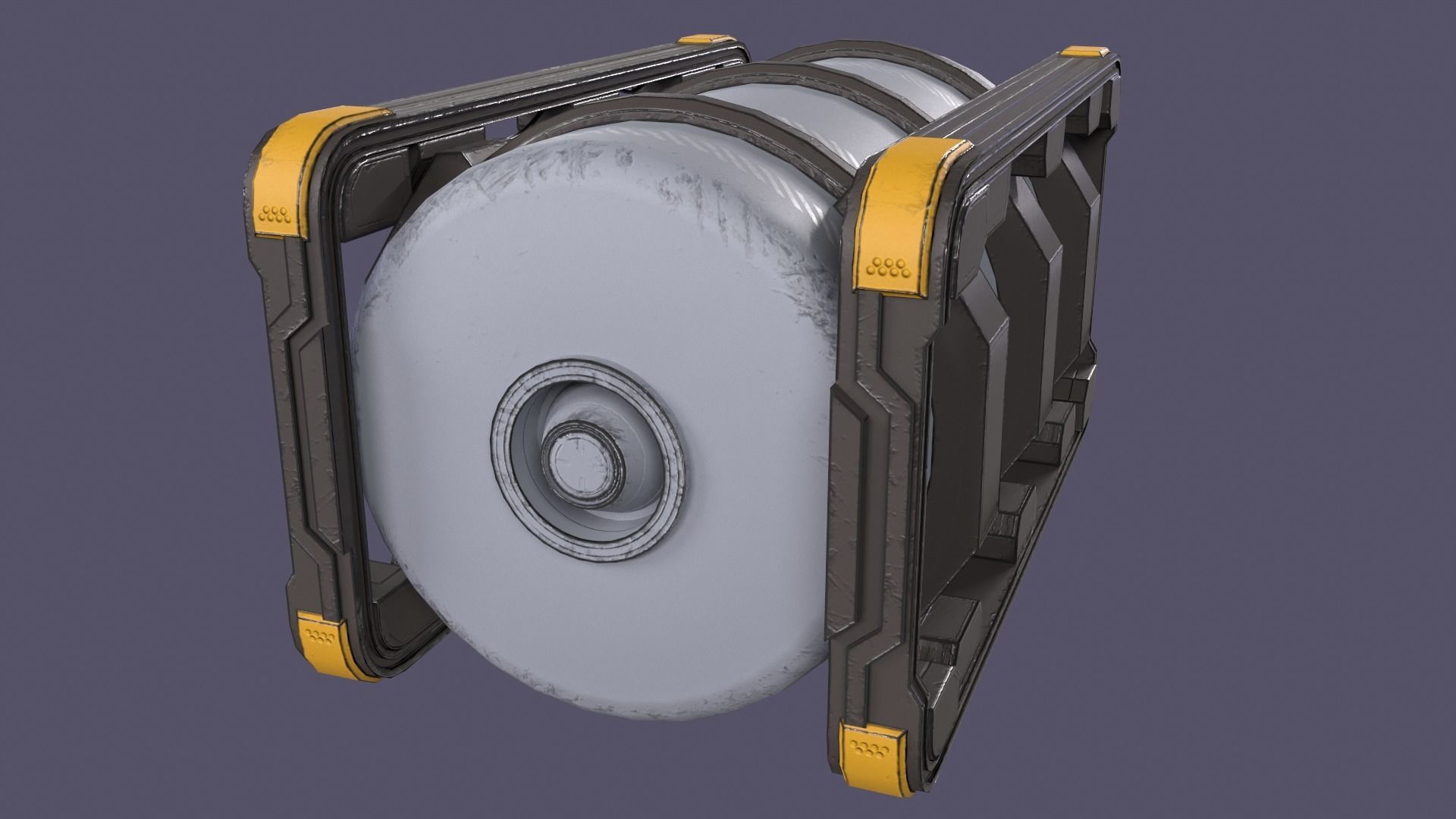 Sci-Fi Barrel Pack Low-poly 3D model_25